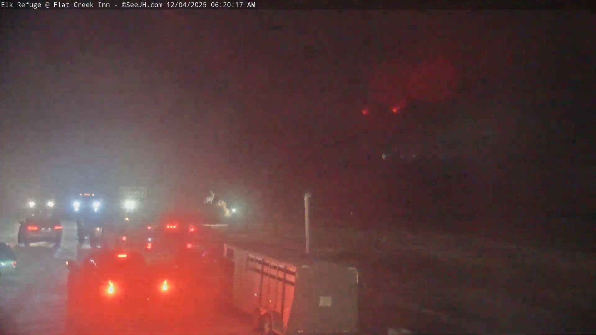 Jackson, Elk Refuge & Teton Mountains from Flat Creek Inn Live Cam - Jackson, Teton, Wyoming, USA