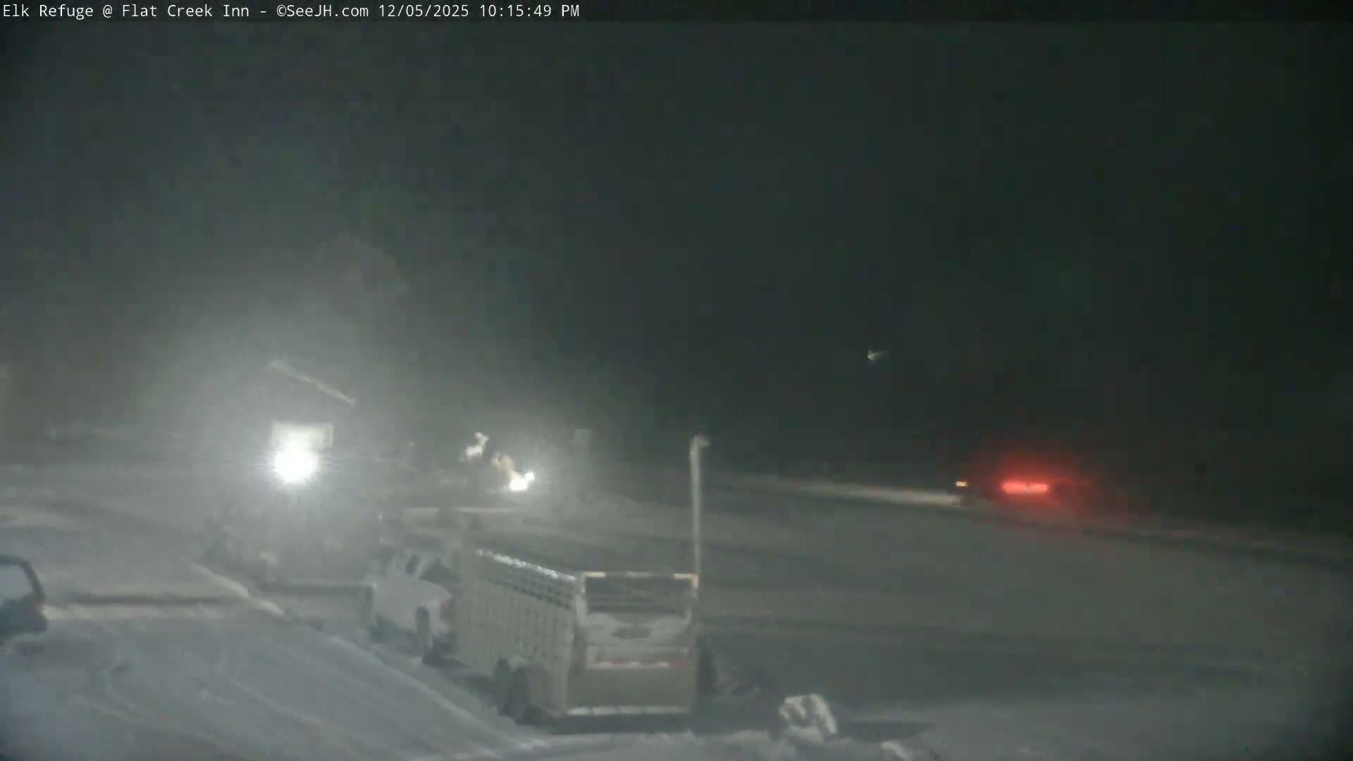 Jackson, Elk Refuge & Teton Mountains from Flat Creek Inn Live Cam - Jackson, Teton, Wyoming, USA