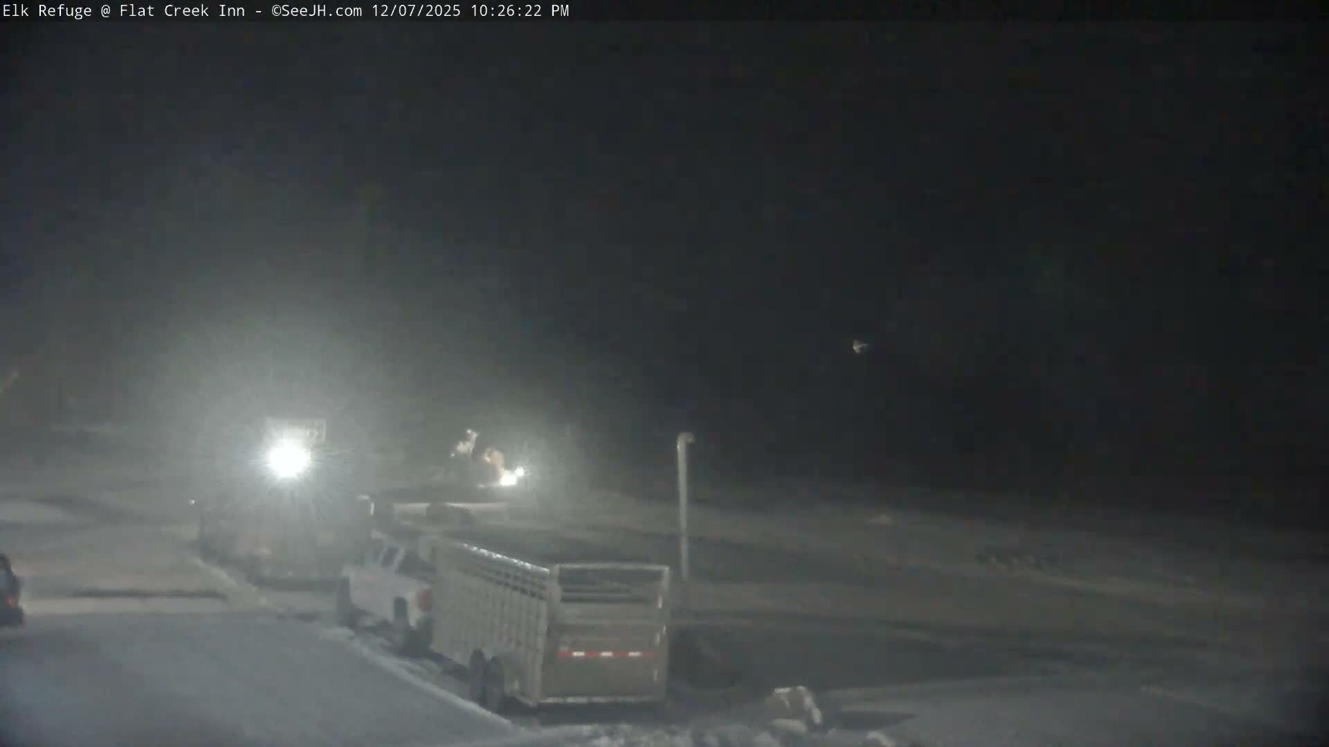 Jackson, Elk Refuge & Teton Mountains from Flat Creek Inn Live Cam - Jackson, Teton, Wyoming, USA