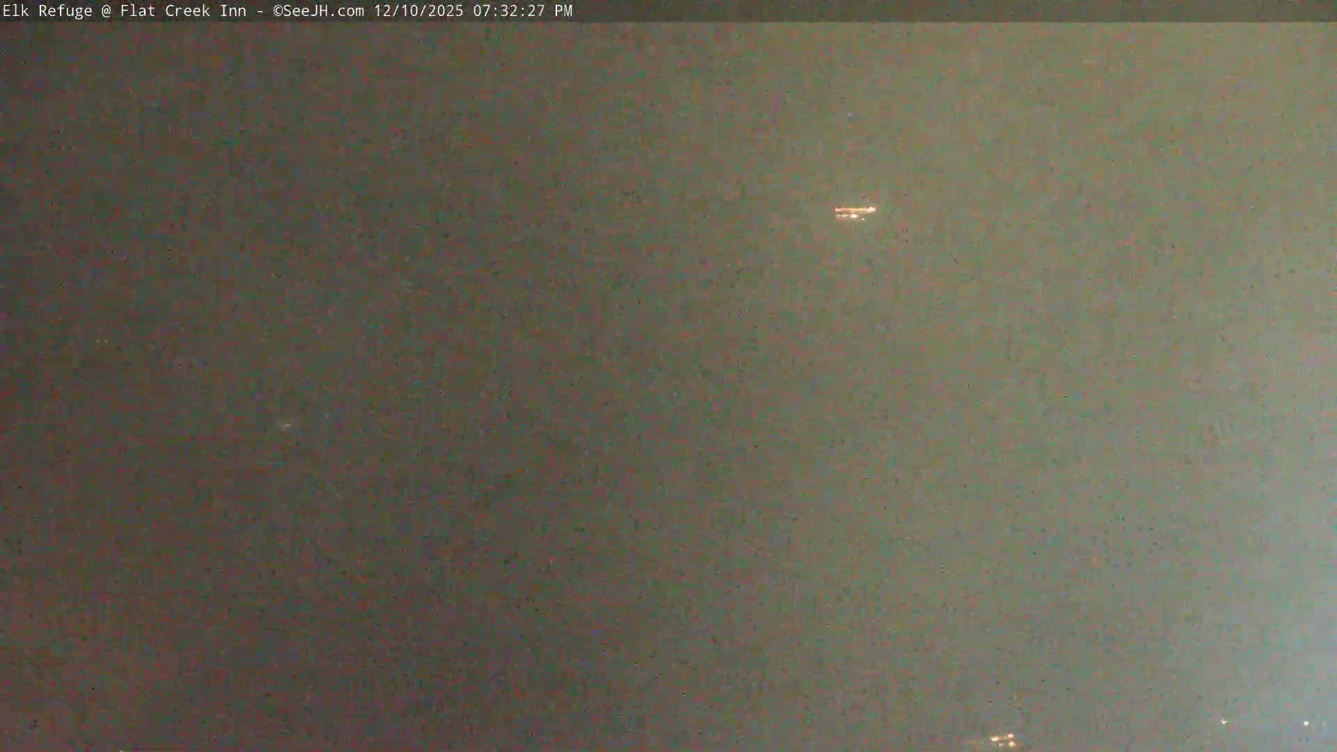 Jackson, Elk Refuge & Teton Mountains from Flat Creek Inn Live Cam - Jackson, Teton, Wyoming, USA