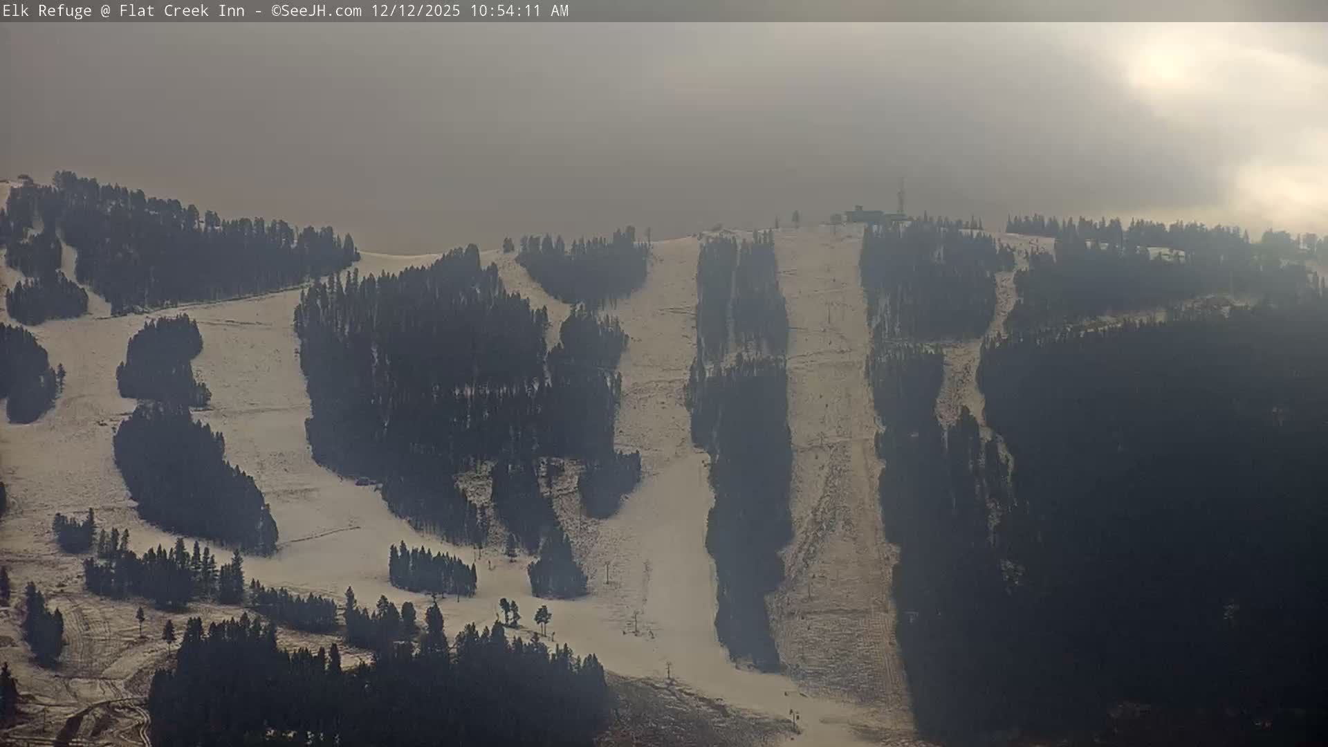 Jackson, Elk Refuge & Teton Mountains from Flat Creek Inn Live Cam - Jackson, Teton, Wyoming, USA