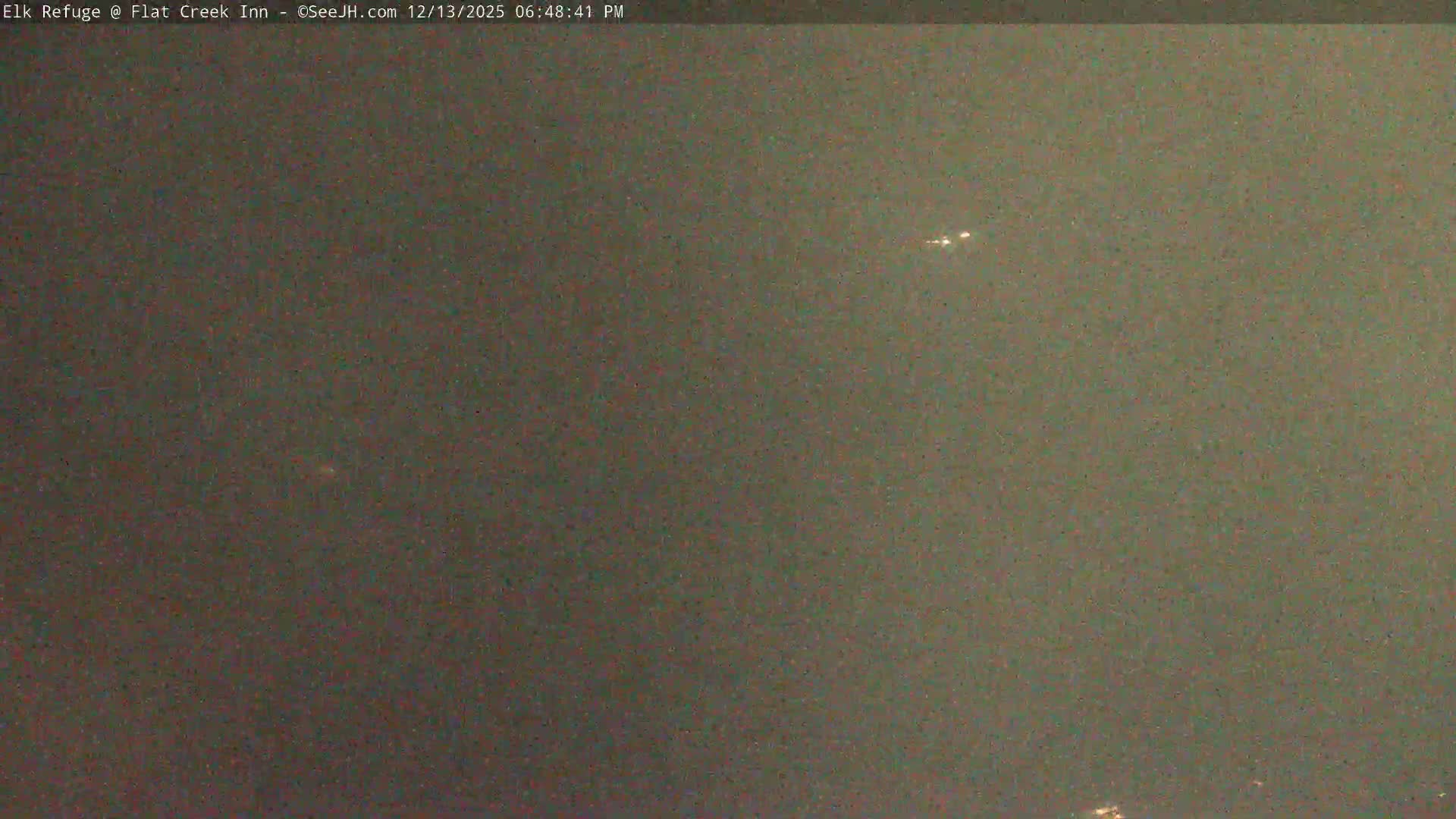 Jackson, Elk Refuge & Teton Mountains from Flat Creek Inn Live Cam - Jackson, Teton, Wyoming, USA