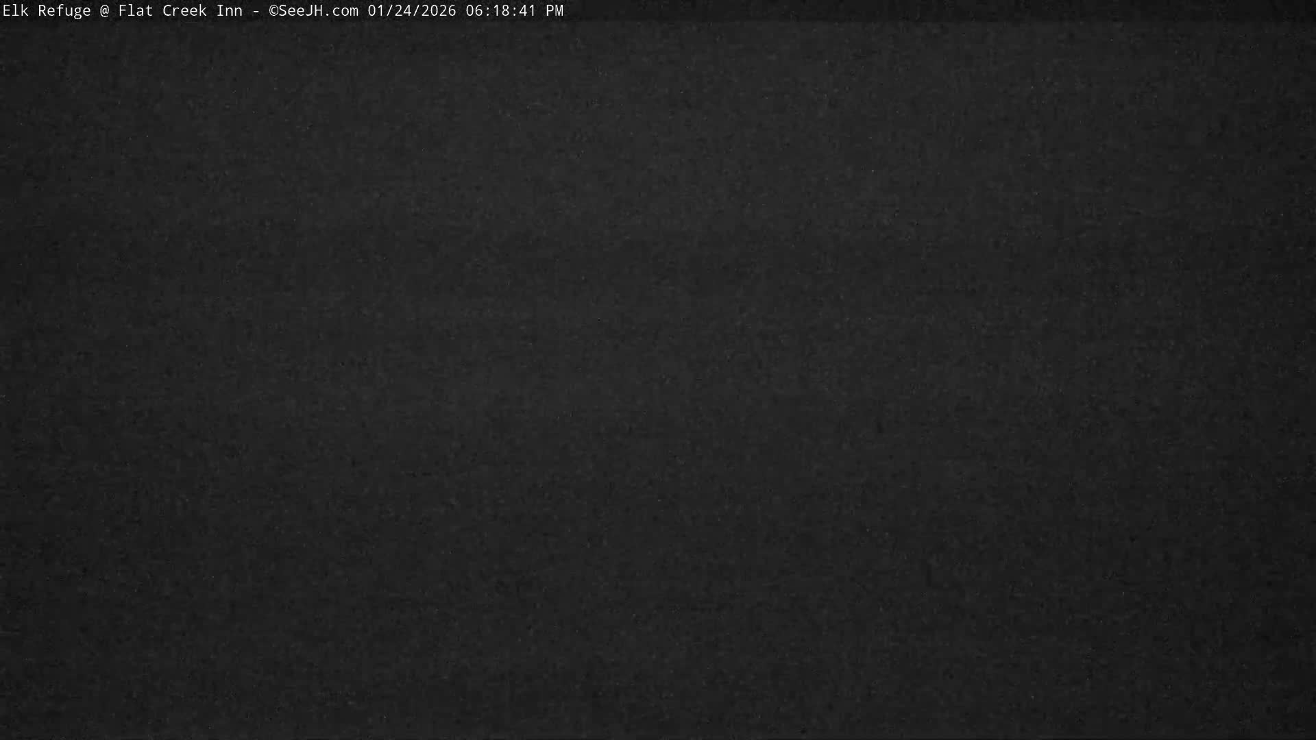 Jackson, Elk Refuge & Teton Mountains from Flat Creek Inn Live Cam - Jackson, Teton, Wyoming, USA