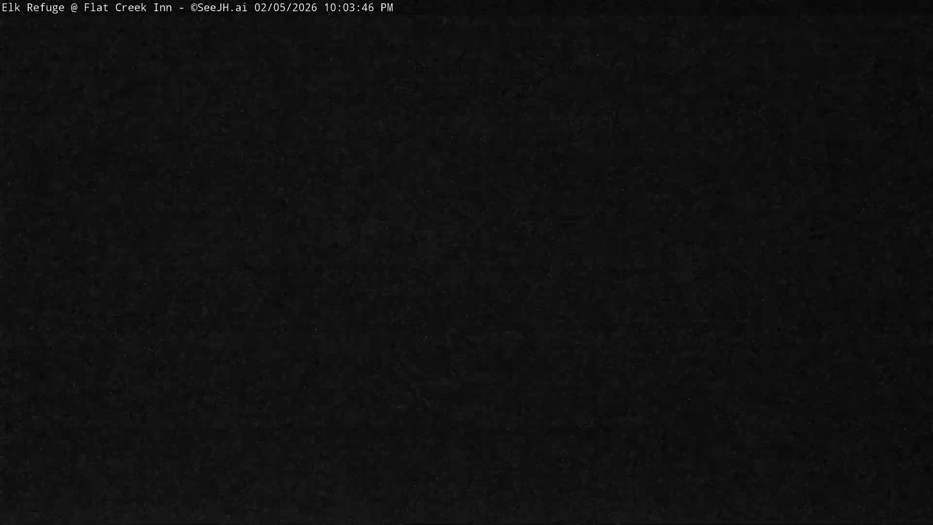 Jackson, Elk Refuge & Teton Mountains from Flat Creek Inn Live Cam - Jackson, Teton, Wyoming, USA