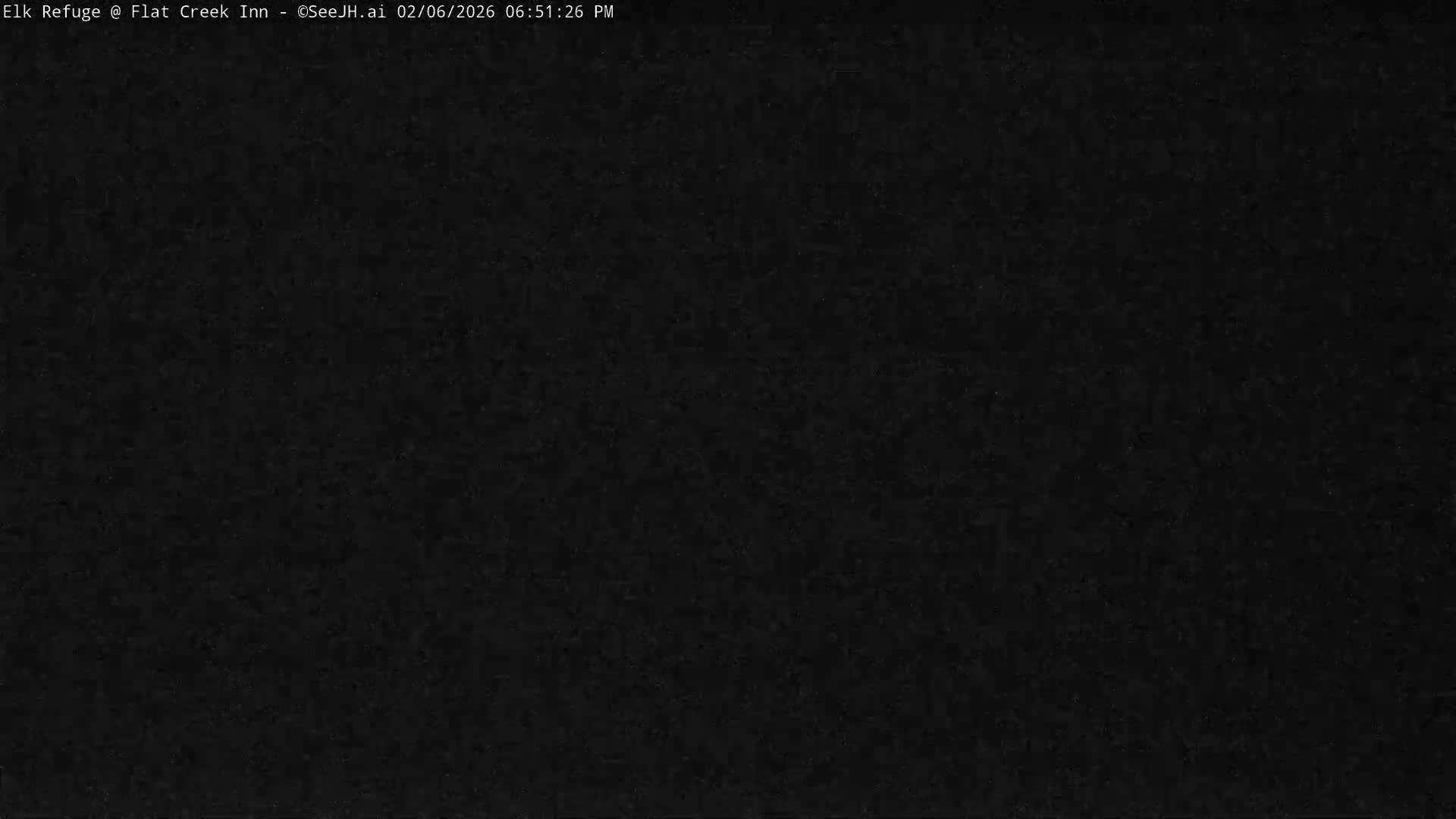 Jackson, Elk Refuge & Teton Mountains from Flat Creek Inn Live Cam - Jackson, Teton, Wyoming, USA