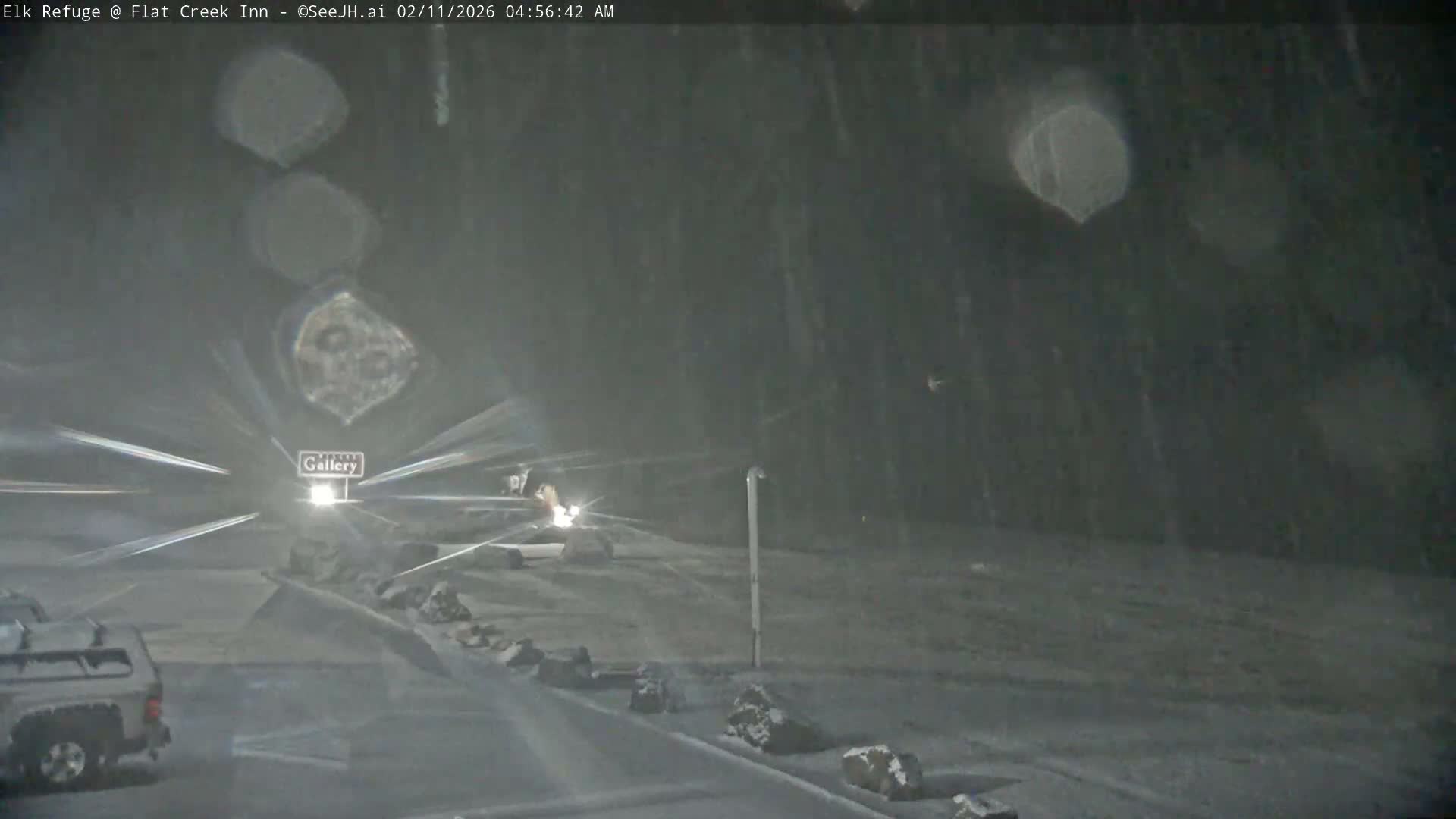 Jackson, Elk Refuge & Teton Mountains from Flat Creek Inn Live Cam - Jackson, Teton, Wyoming, USA