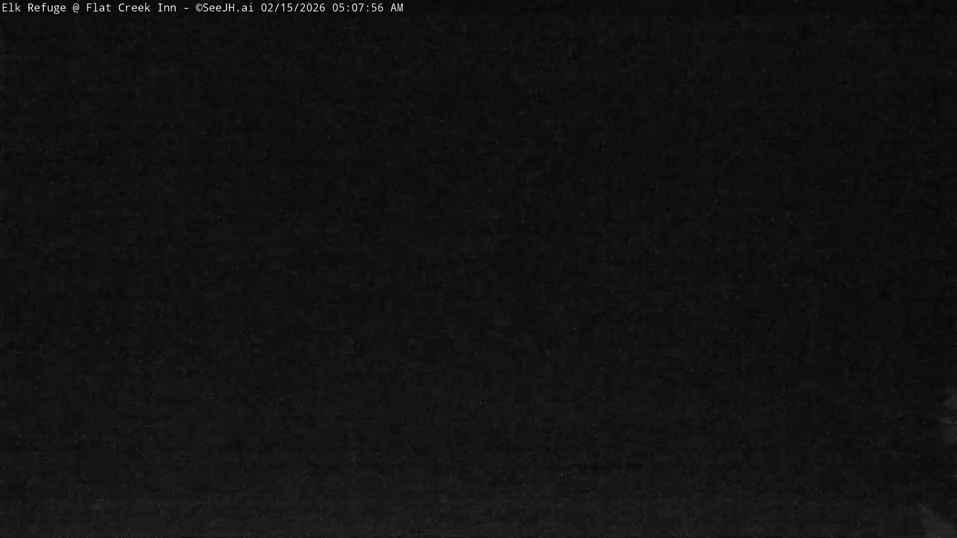 Jackson, Elk Refuge & Teton Mountains from Flat Creek Inn Live Cam - Jackson, Teton, Wyoming, USA