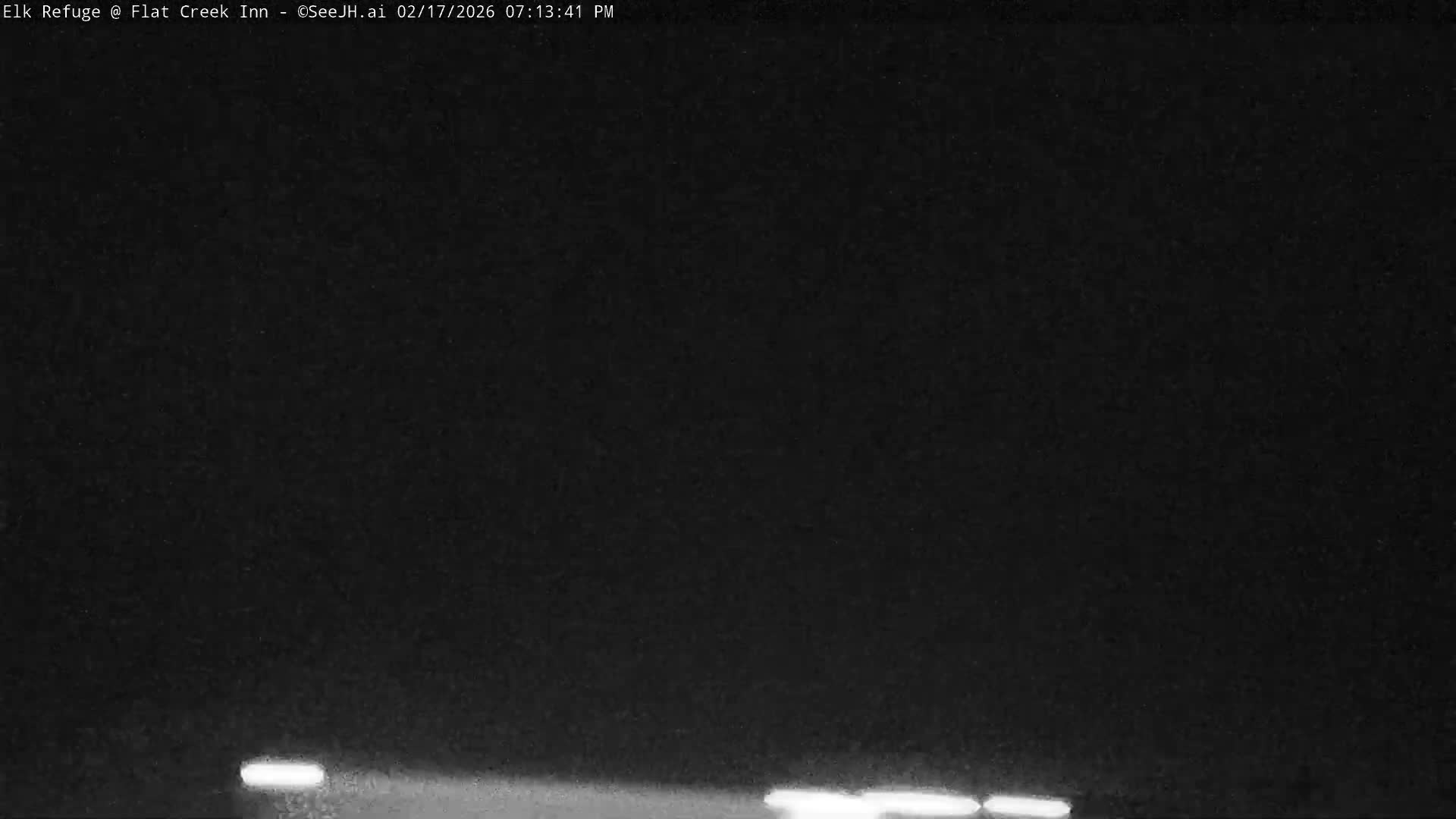 Jackson, Elk Refuge & Teton Mountains from Flat Creek Inn Live Cam - Jackson, Teton, Wyoming, USA
