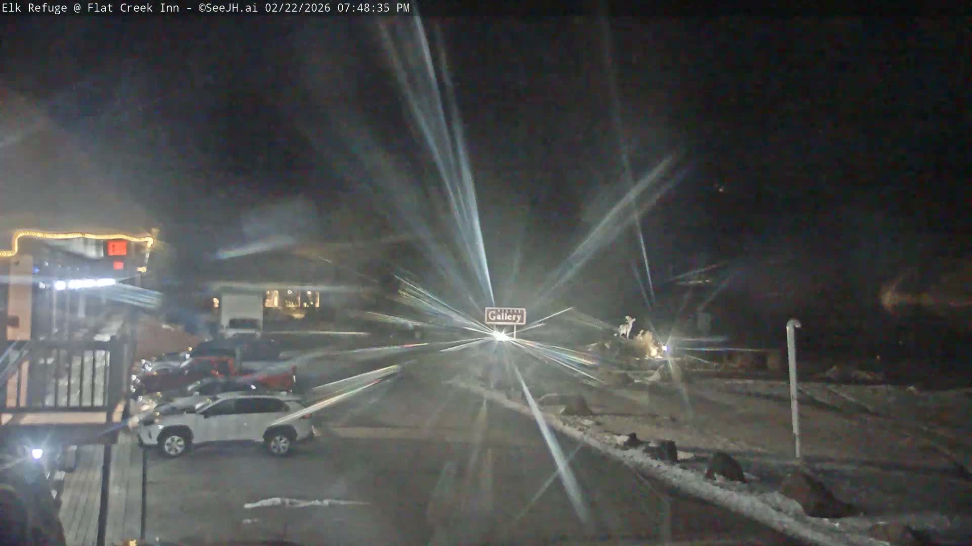 Jackson, Elk Refuge & Teton Mountains from Flat Creek Inn Live Cam - Jackson, Teton, Wyoming, USA