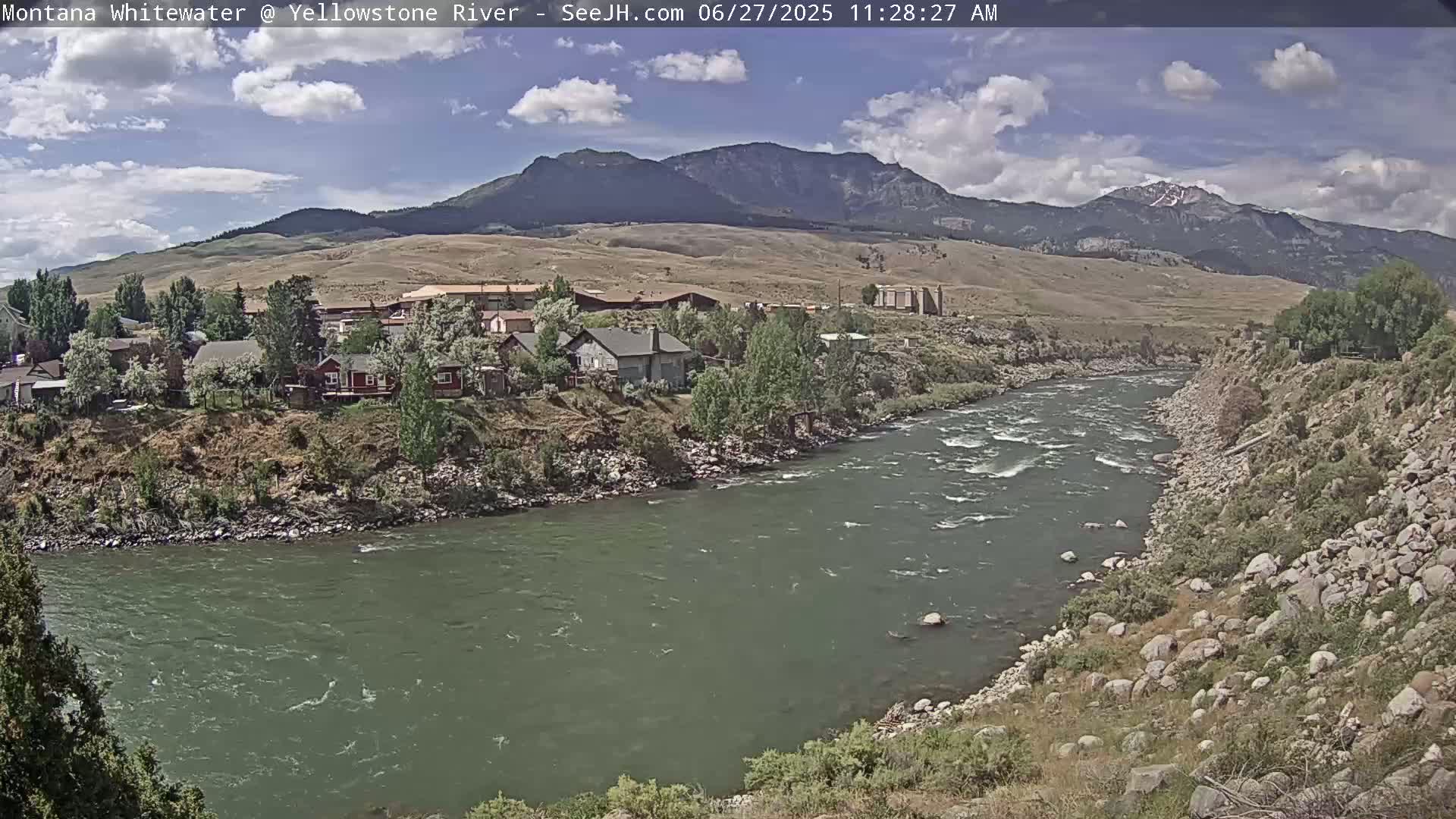 Gardiner Village & Yellowstone River  Live Cam - Gardnier, Park, Montana, USA