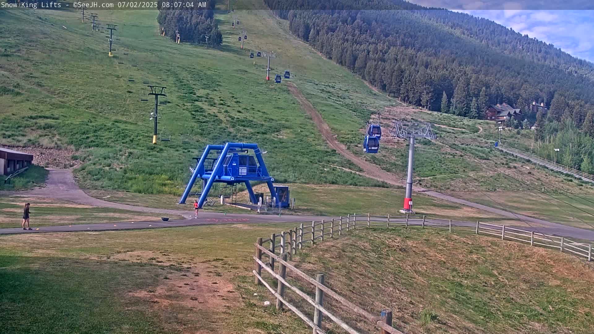Jackson, Snow King Mountain Ski Slope & Lifts Live Cam - Jackson, Teton, Wyoming, USA