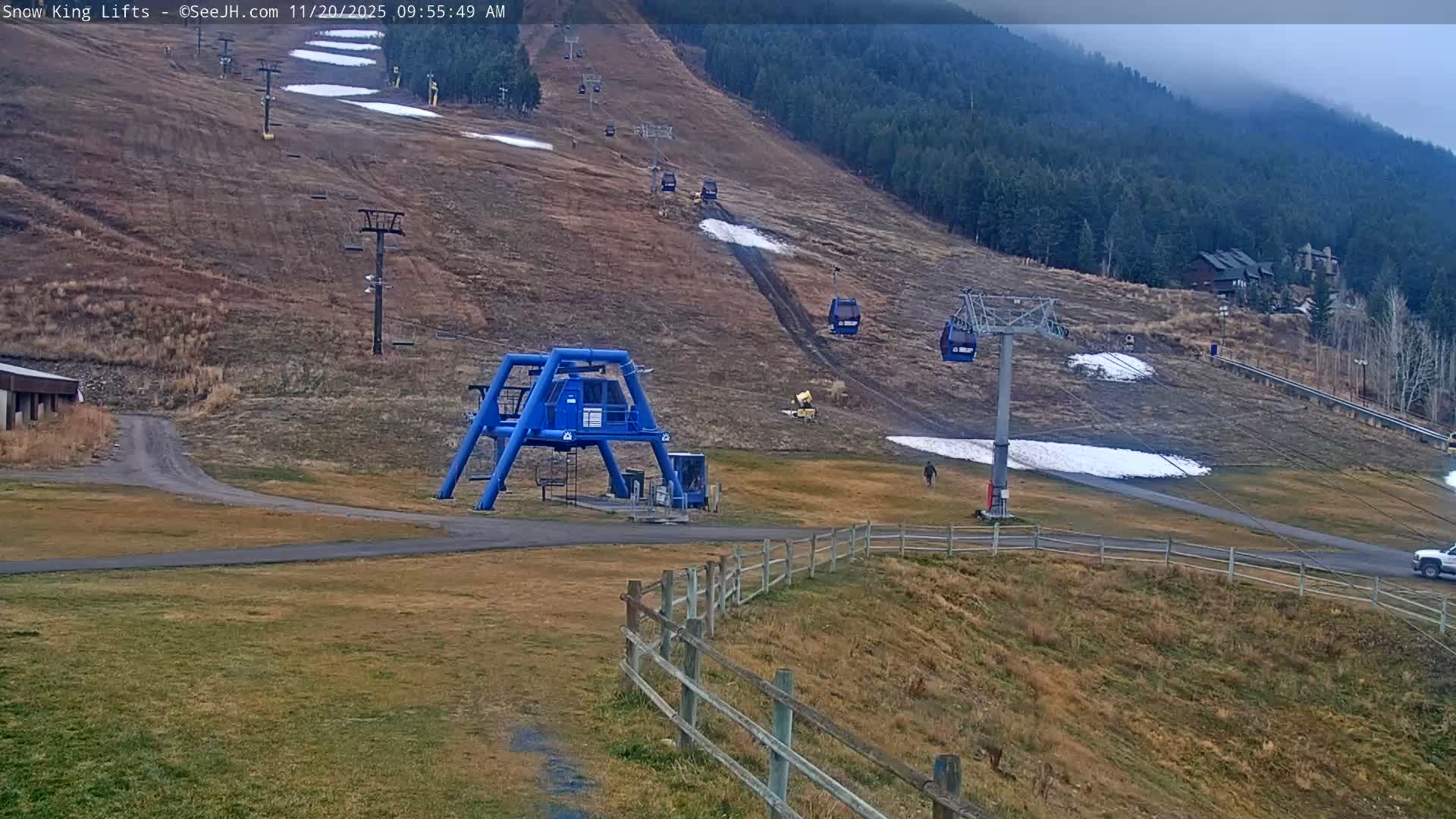 Jackson, Snow King Mountain Ski Slope & Lifts Live Cam - Jackson, Teton, Wyoming, USA