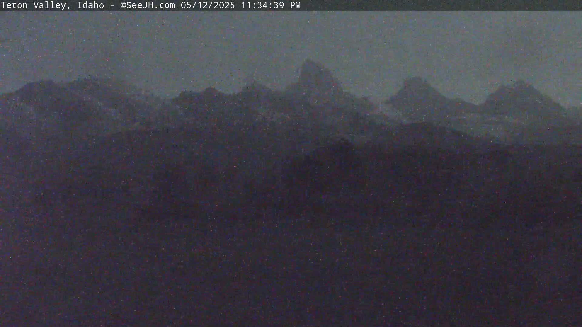 Grand Teton Mountains Peaks from Teton Valley Live Cam - Tetonia, Teton, Idaho, USA