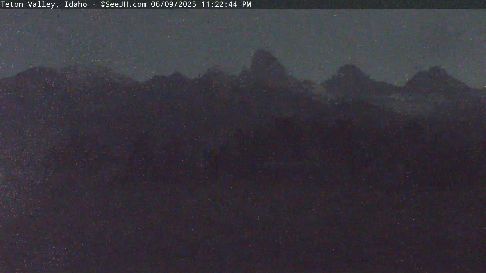 Grand Teton Mountains Peaks from Teton Valley Live Cam - Tetonia, Teton, Idaho, USA