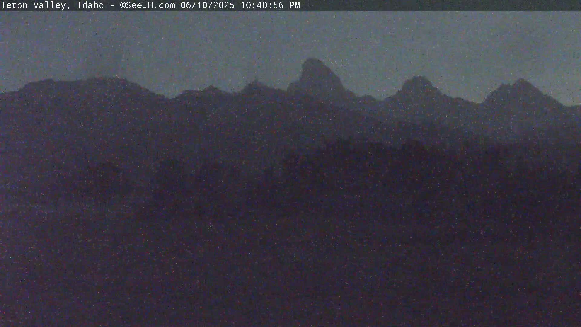 Grand Teton Mountains Peaks from Teton Valley Live Cam - Tetonia, Teton, Idaho, USA