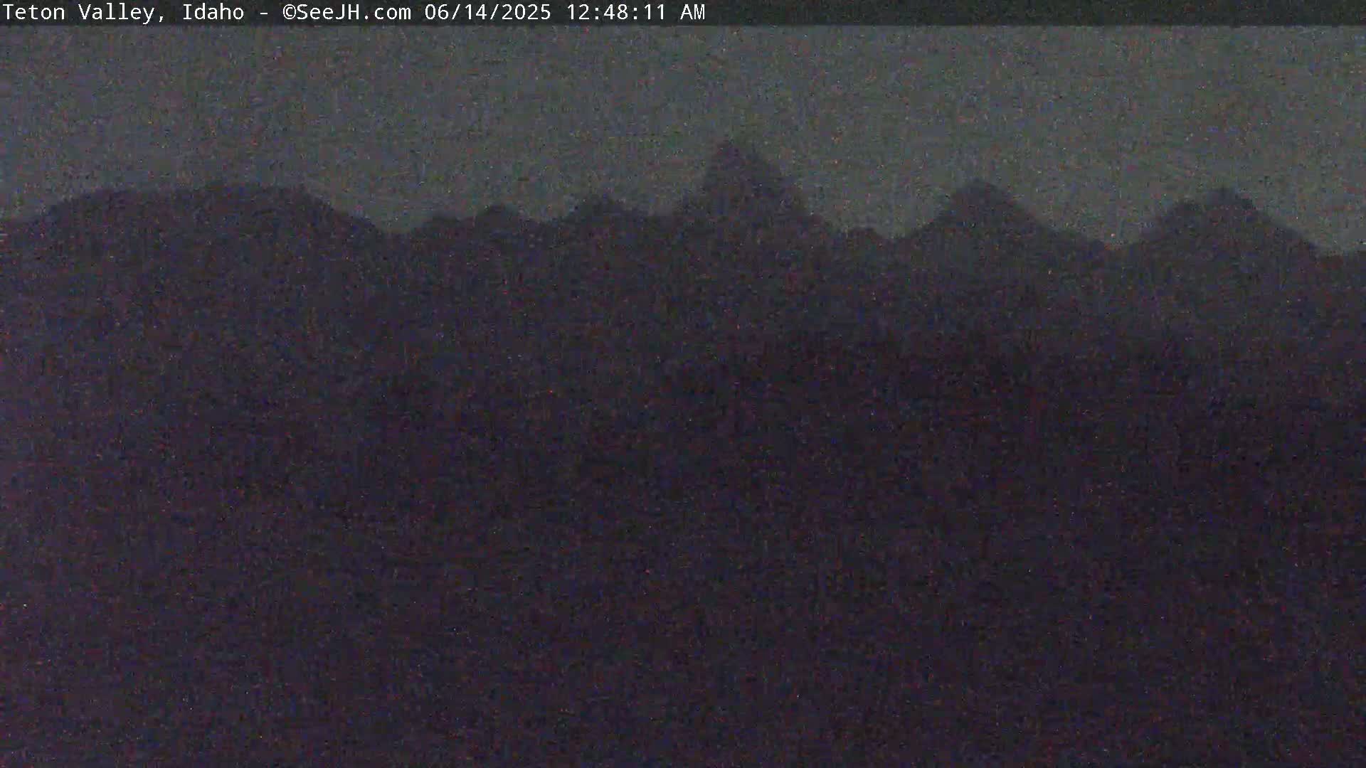 Grand Teton Mountains Peaks from Teton Valley Live Cam - Tetonia, Teton, Idaho, USA