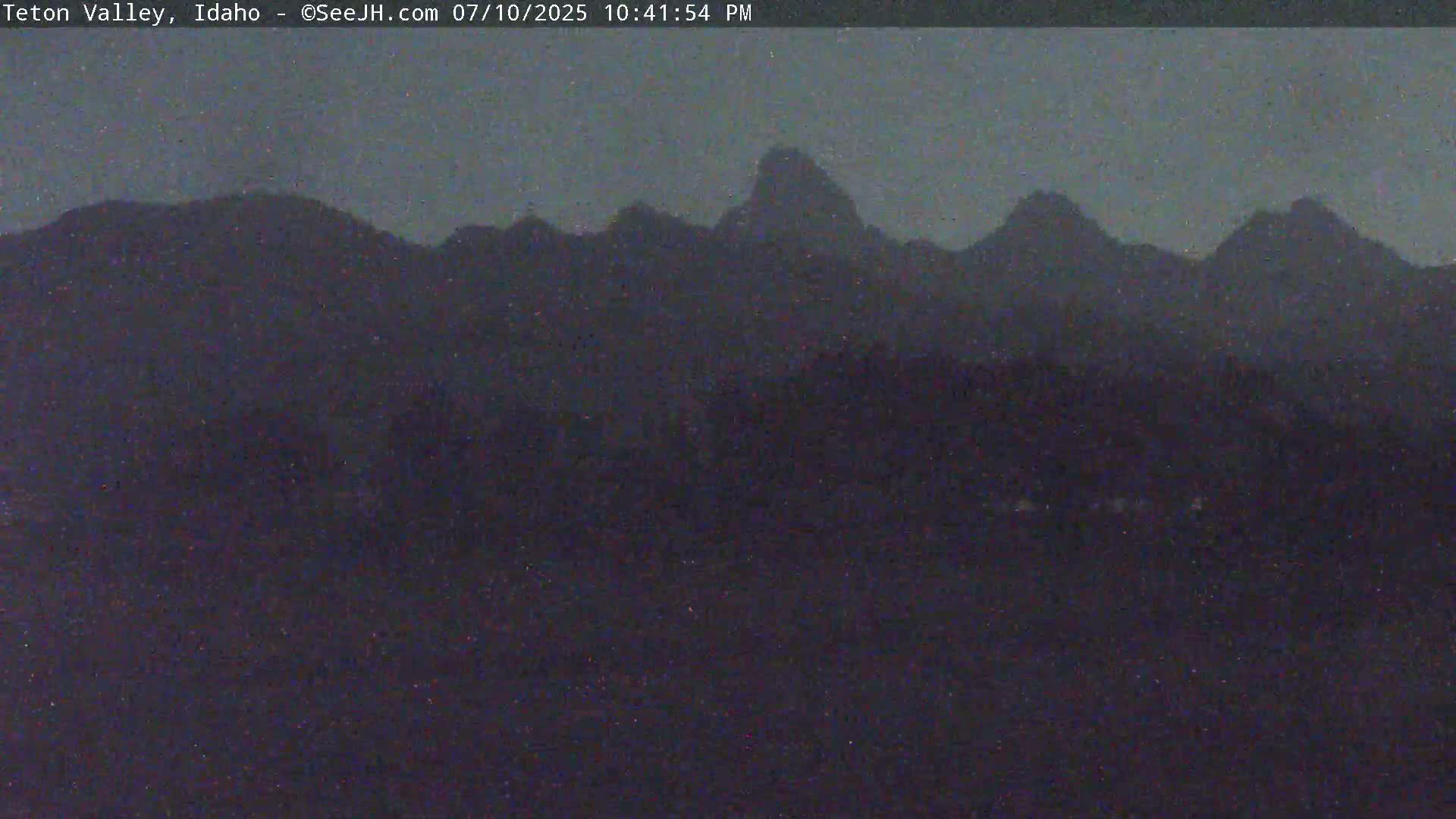 Grand Teton Mountains Peaks from Teton Valley Live Cam - Tetonia, Teton, Idaho, USA
