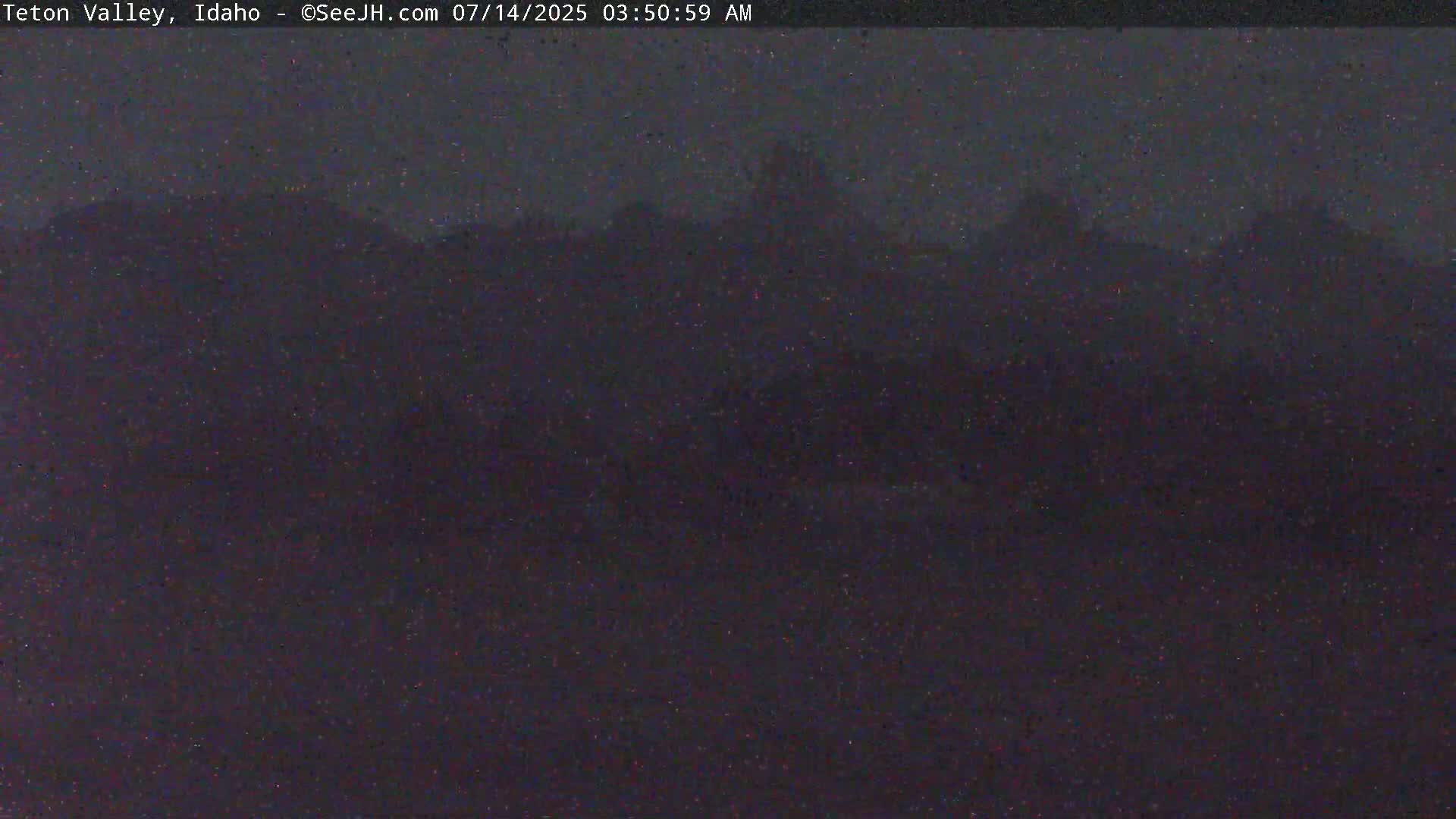 Grand Teton Mountains Peaks from Teton Valley Live Cam - Tetonia, Teton, Idaho, USA