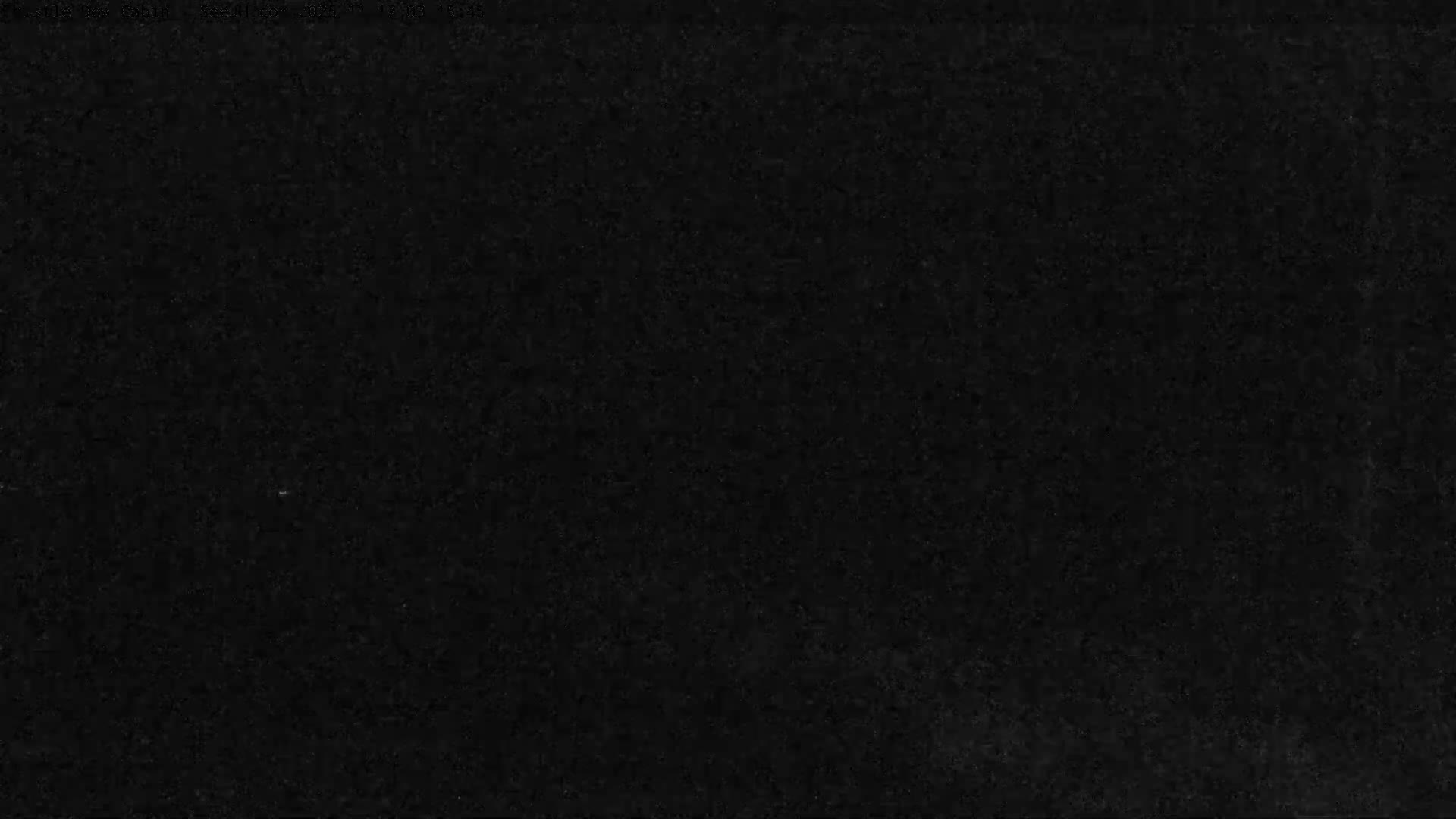 The image displays an almost solid black field, textured with very subtle, faint grey and white specks, with no discernible objects or environmental features.