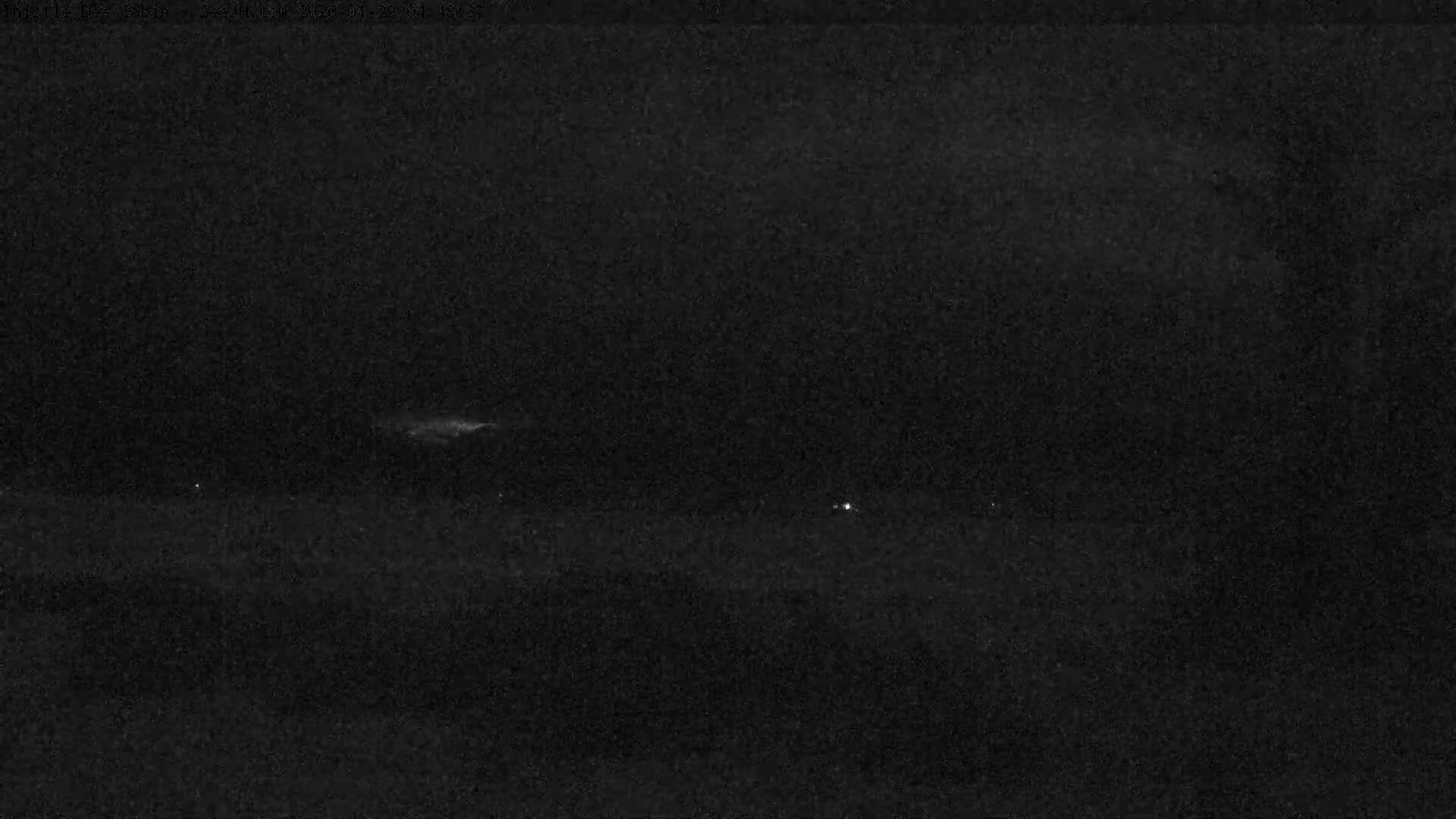 Grand Teton Mountains Peaks from Teton Valley Thistle Dew Cabin Live Cam - Tetonia, Teton, Idaho, USA