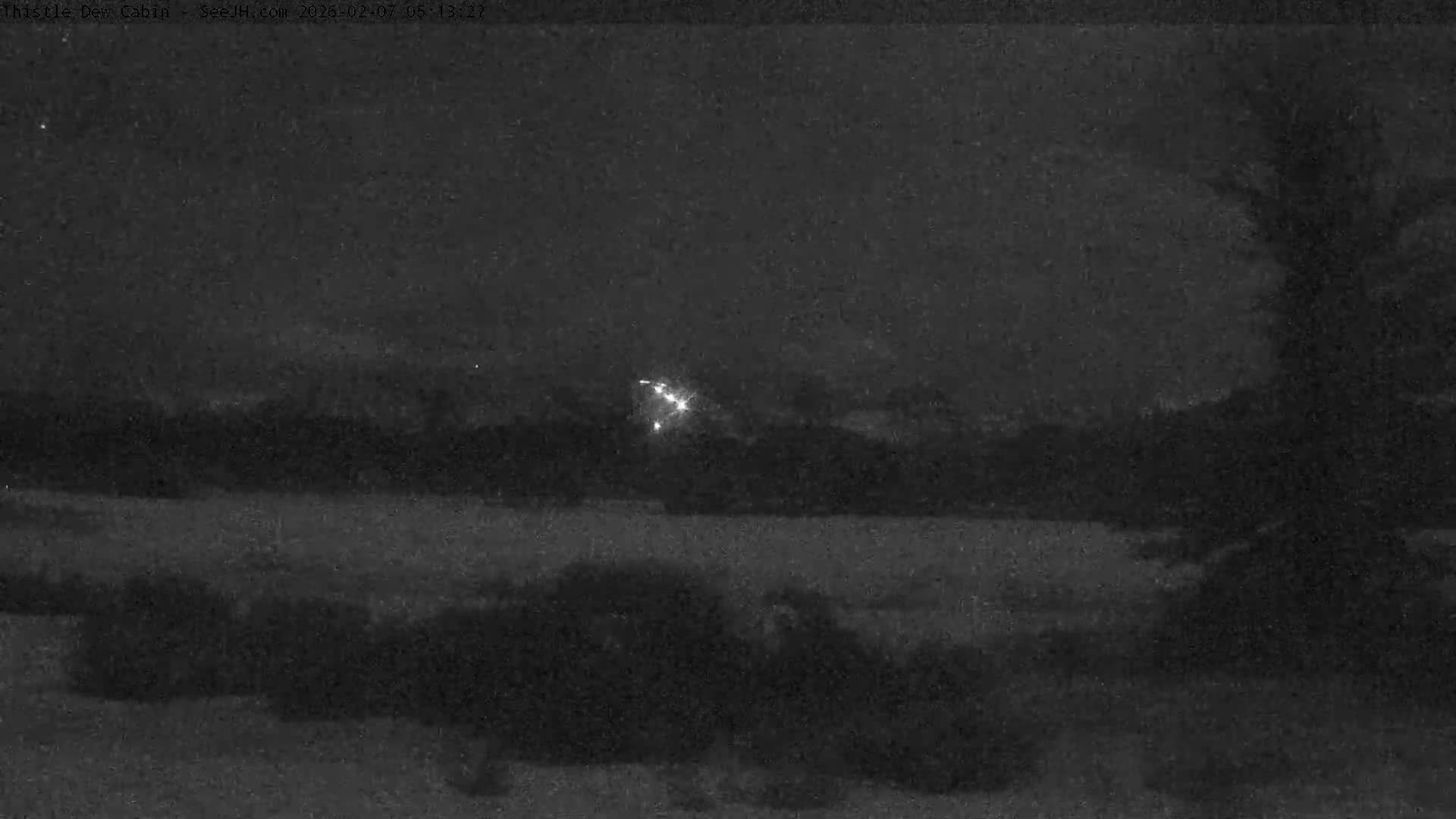 Grand Teton Mountains Peaks from Teton Valley Thistle Dew Cabin Live Cam - Tetonia, Teton, Idaho, USA