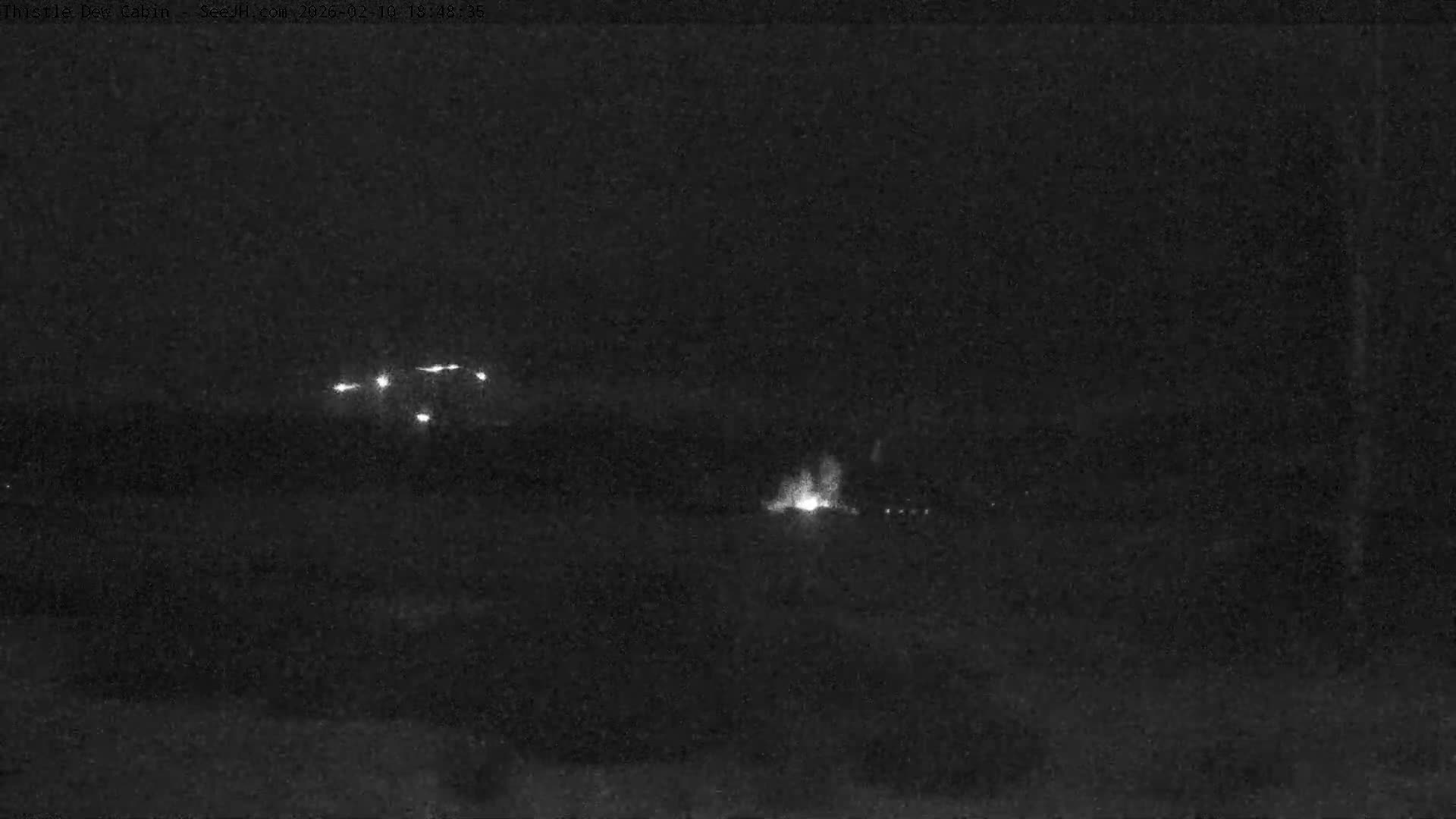 Grand Teton Mountains Peaks from Teton Valley Thistle Dew Cabin Live Cam - Tetonia, Teton, Idaho, USA