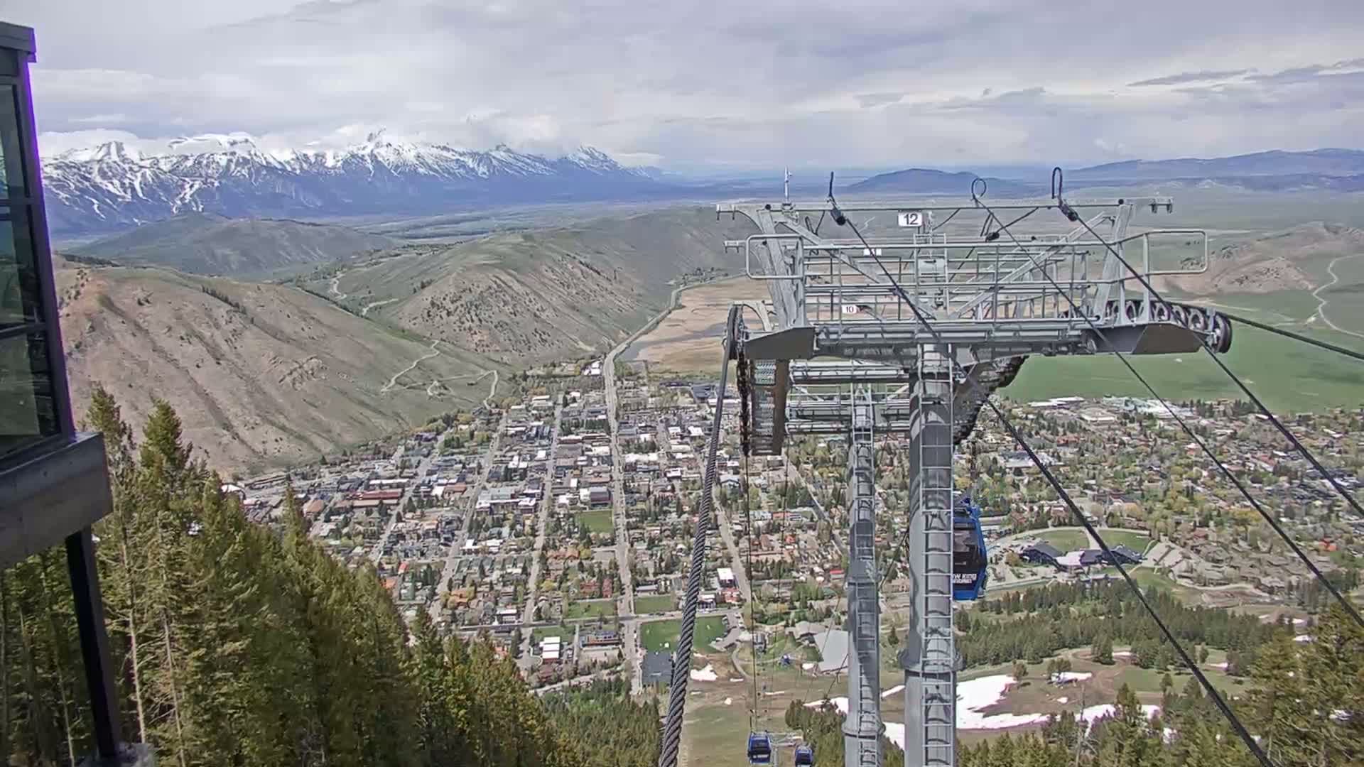 Jackson City Skyline from Snow King  Mountain Live Cam - Jackson, Teton, Wyoming, USA