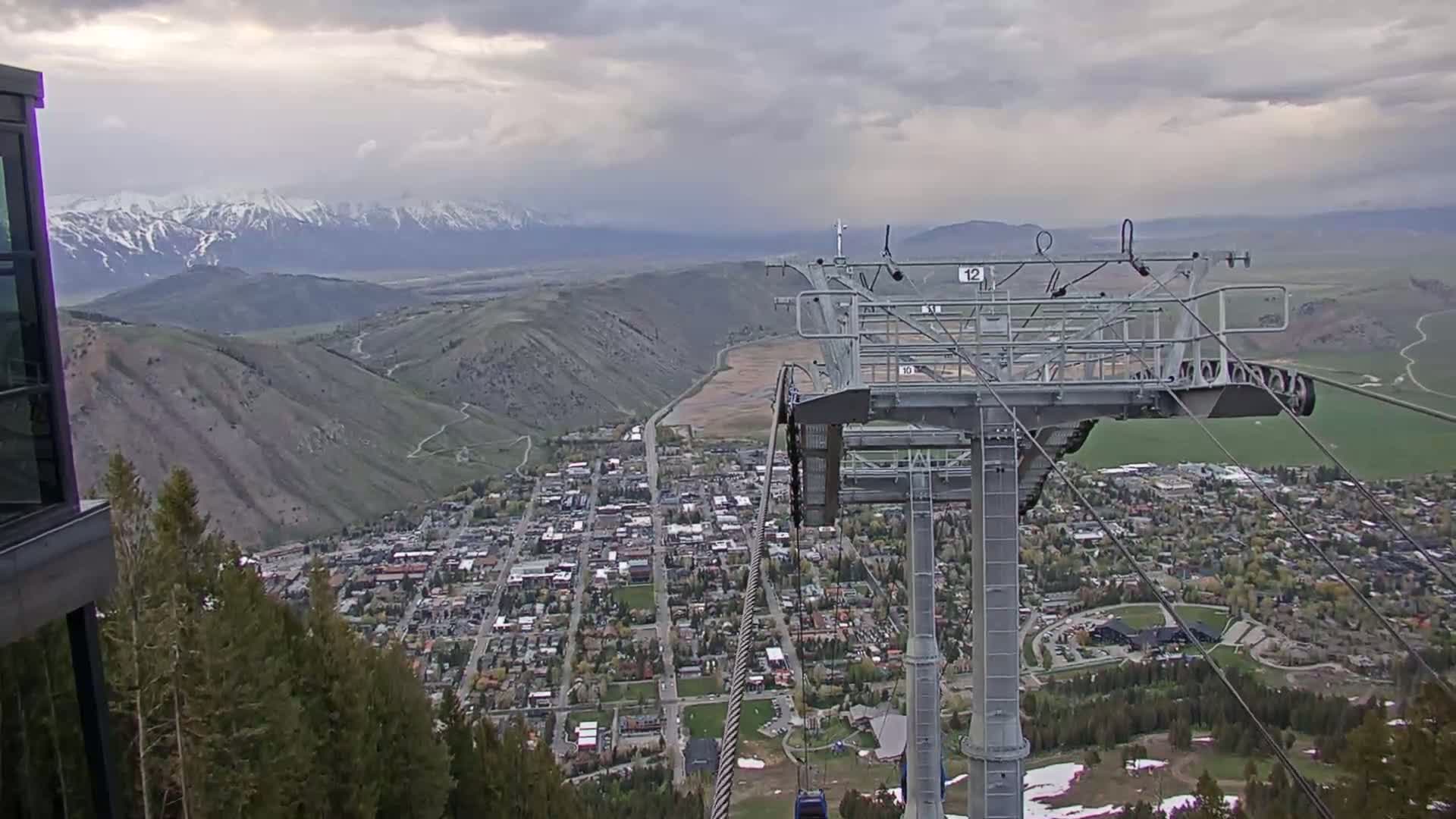 Jackson City Skyline from Snow King  Mountain Live Cam - Jackson, Teton, Wyoming, USA