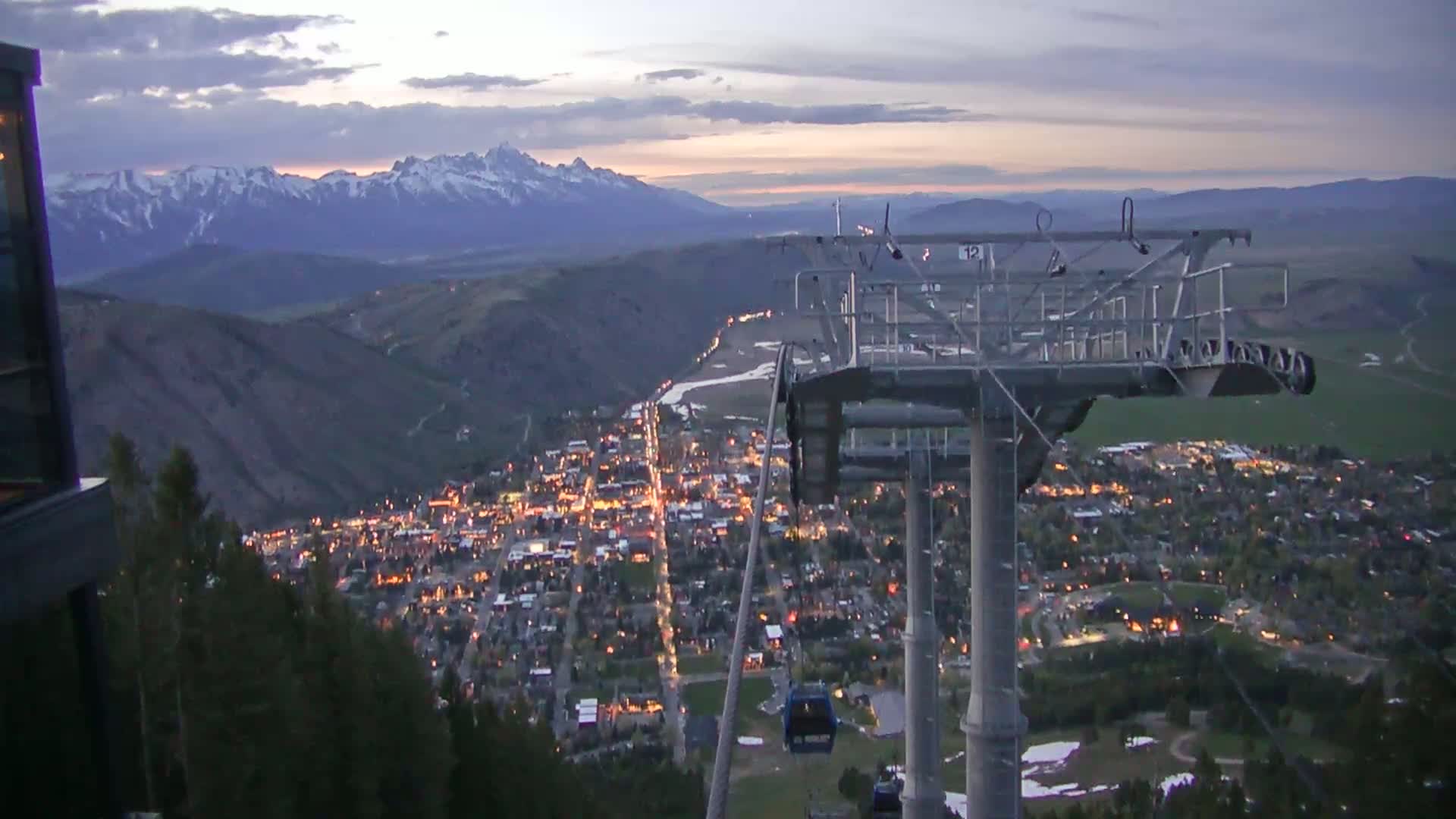 Jackson City Skyline from Snow King  Mountain Live Cam - Jackson, Teton, Wyoming, USA