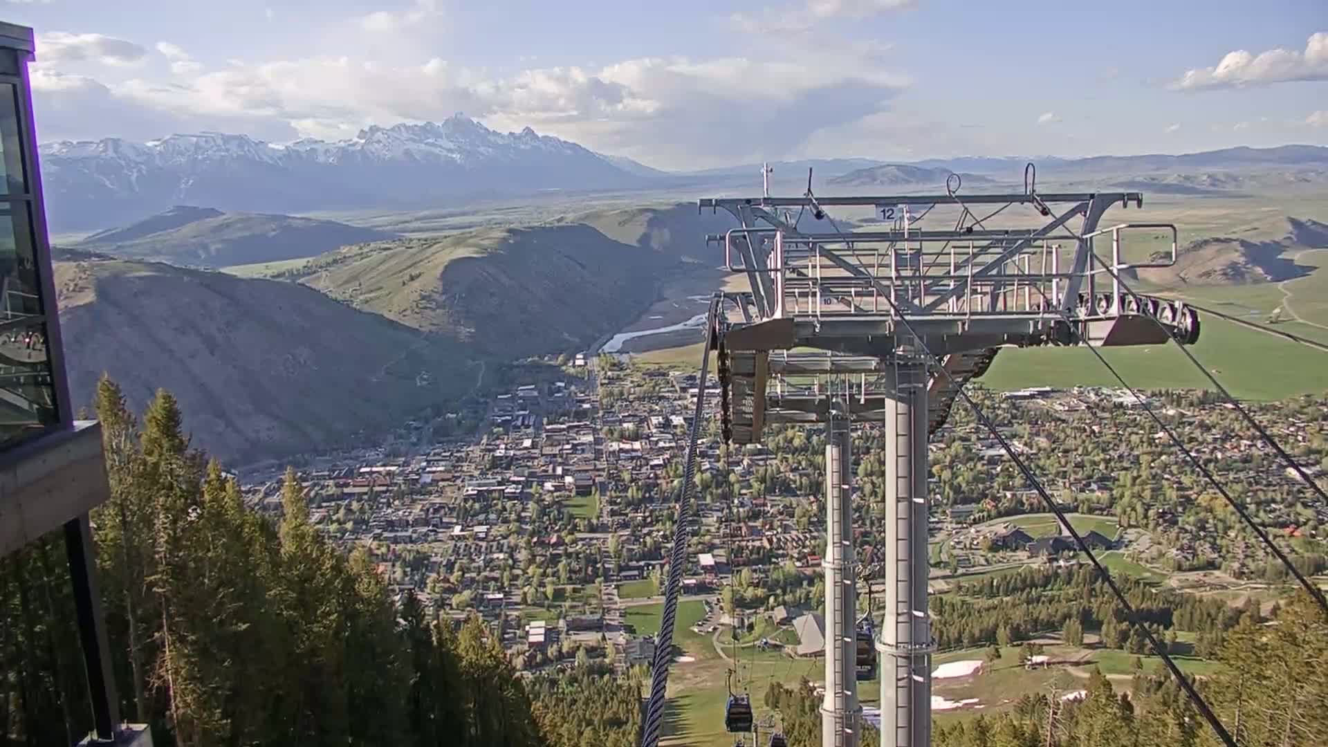 Jackson City Skyline from Snow King  Mountain Live Cam - Jackson, Teton, Wyoming, USA