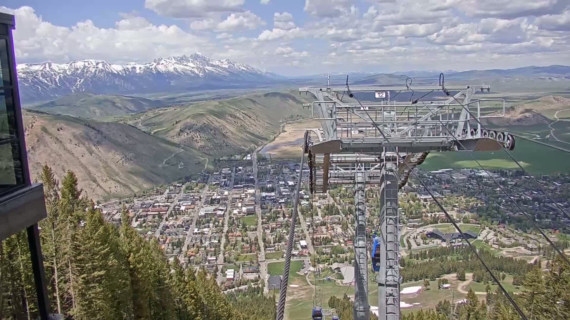 Jackson City Skyline from Snow King  Mountain Live Cam - Jackson, Teton, Wyoming, USA