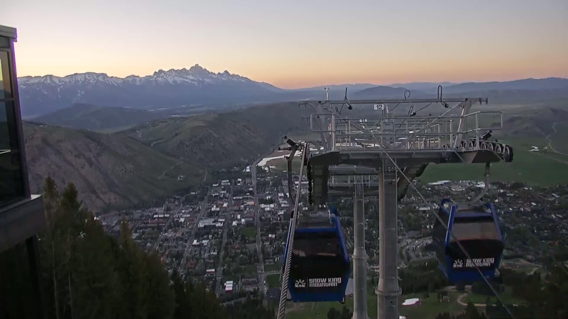 Jackson City Skyline from Snow King  Mountain Live Cam - Jackson, Teton, Wyoming, USA