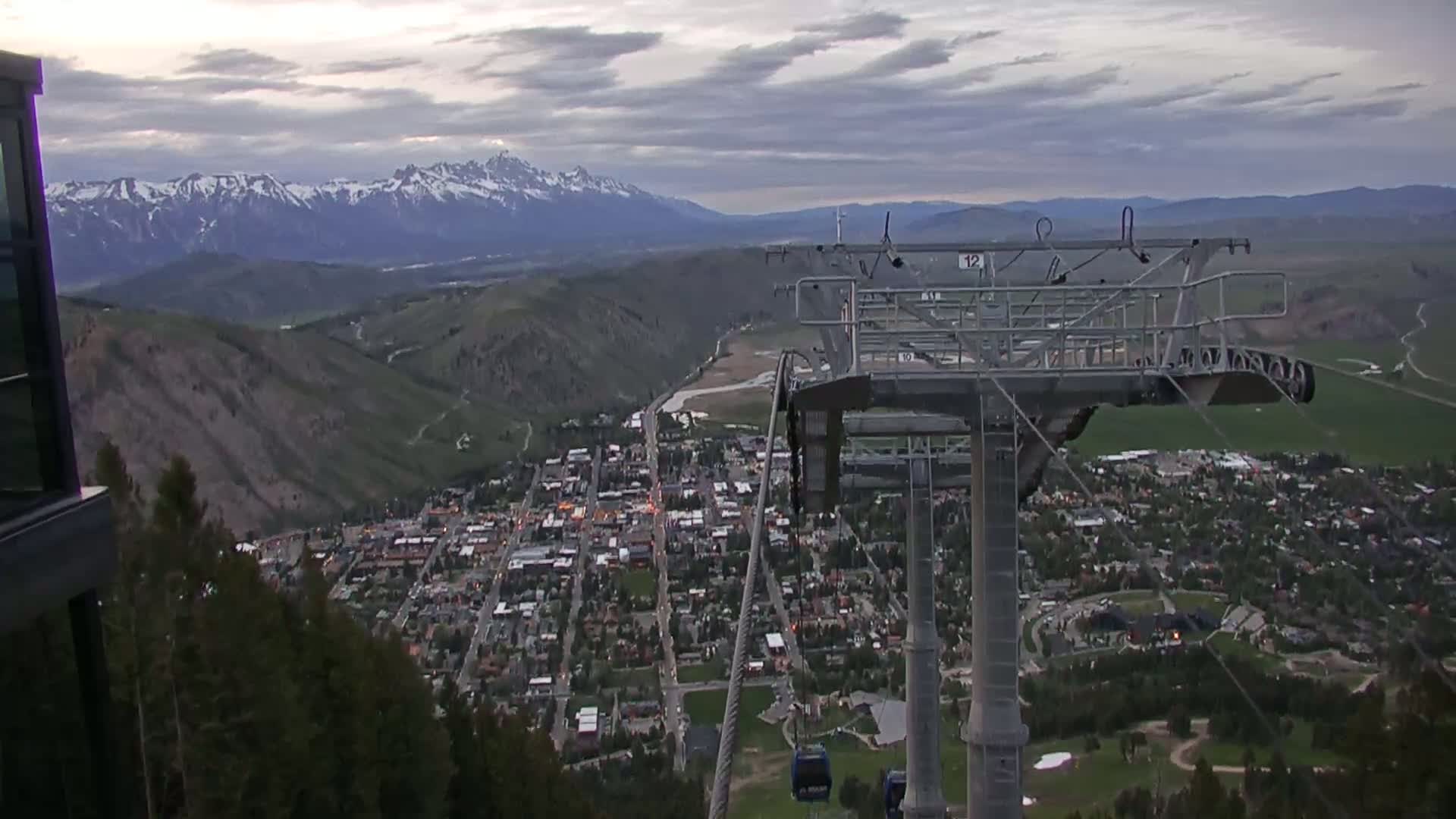 Jackson City Skyline from Snow King  Mountain Live Cam - Jackson, Teton, Wyoming, USA