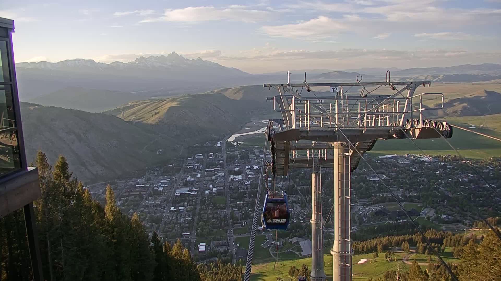 Jackson City Skyline from Snow King  Mountain Live Cam - Jackson, Teton, Wyoming, USA