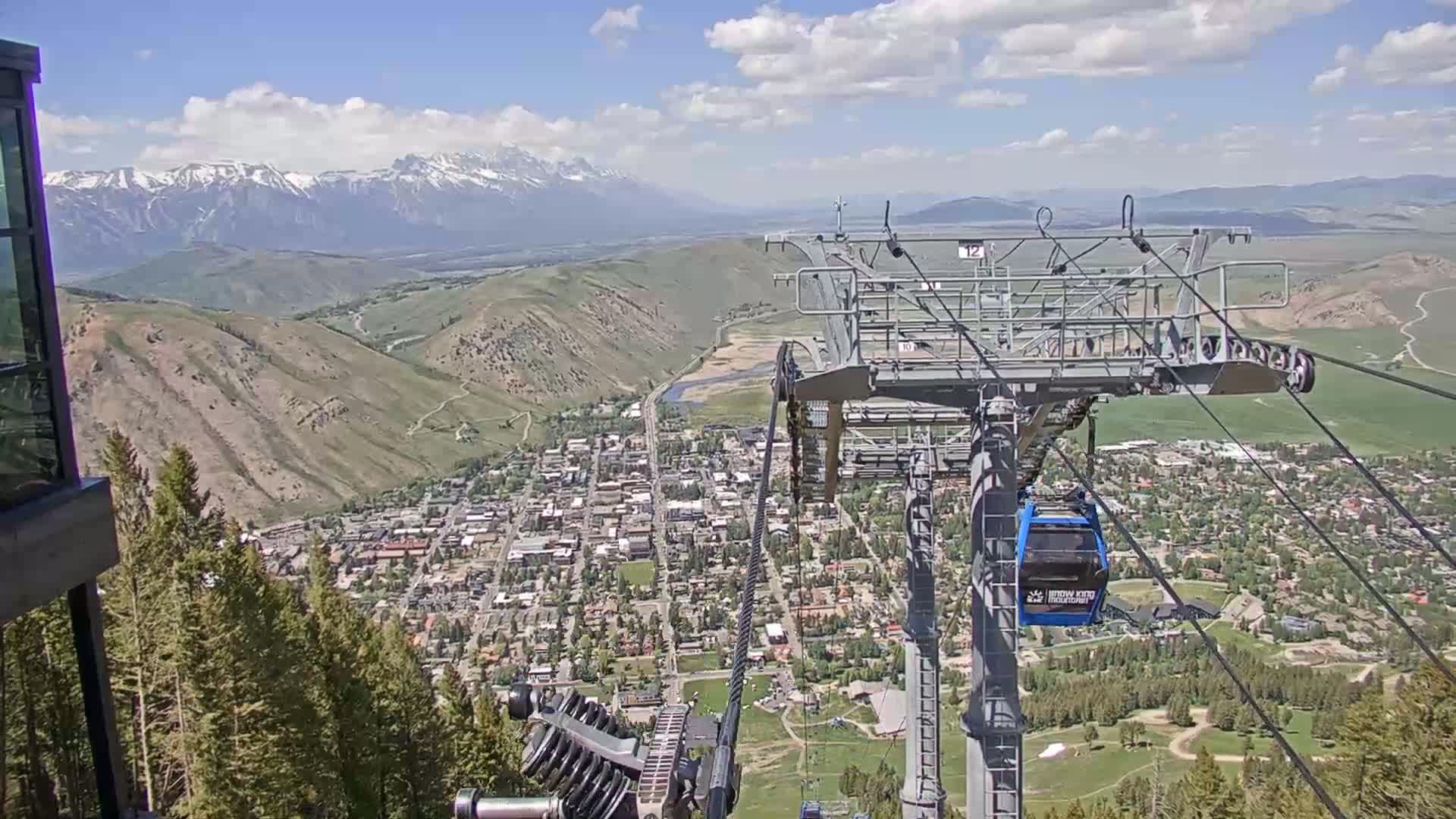 Jackson City Skyline from Snow King  Mountain Live Cam - Jackson, Teton, Wyoming, USA