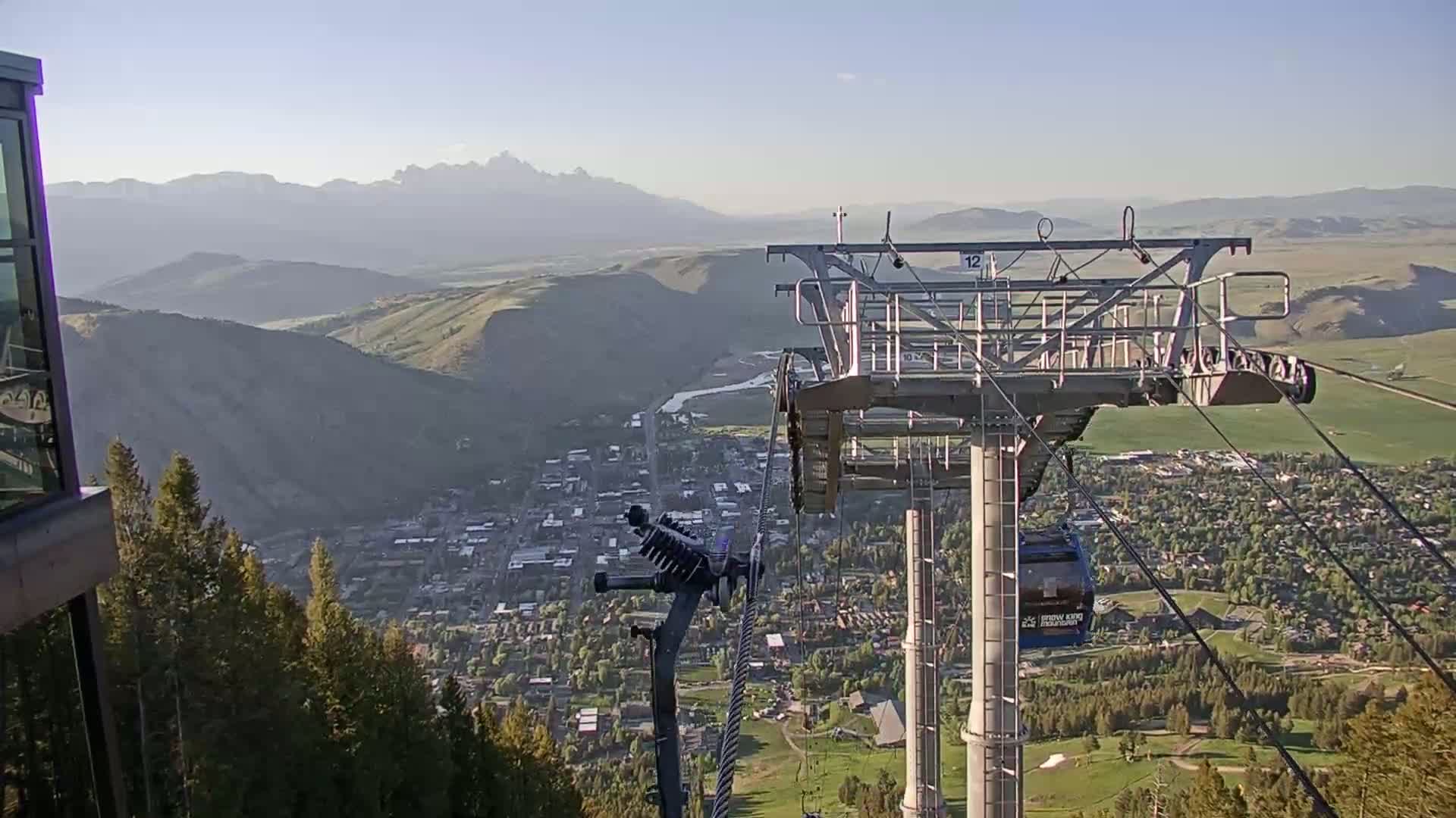 Jackson City Skyline from Snow King  Mountain Live Cam - Jackson, Teton, Wyoming, USA