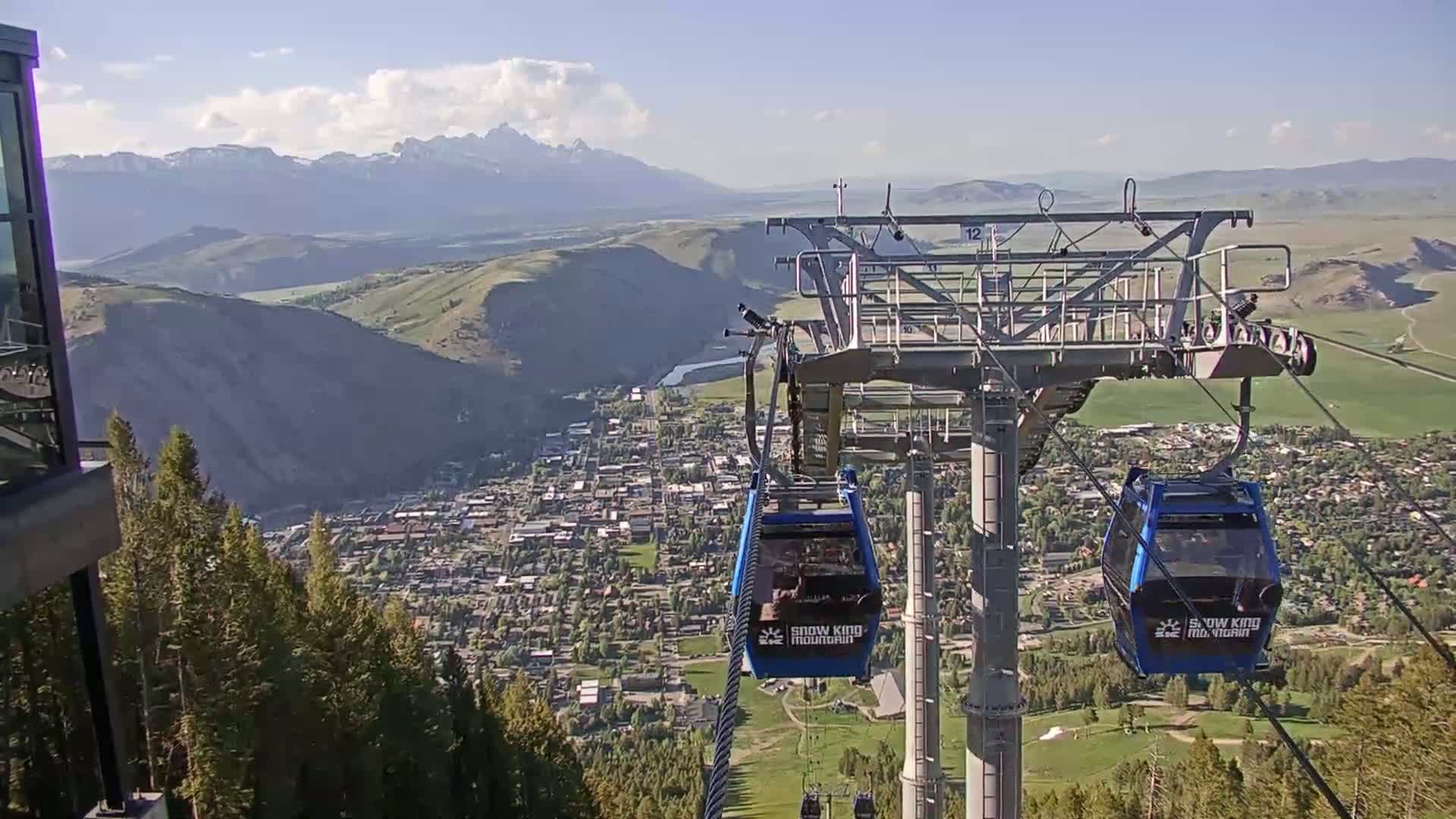 Jackson City Skyline from Snow King  Mountain Live Cam - Jackson, Teton, Wyoming, USA