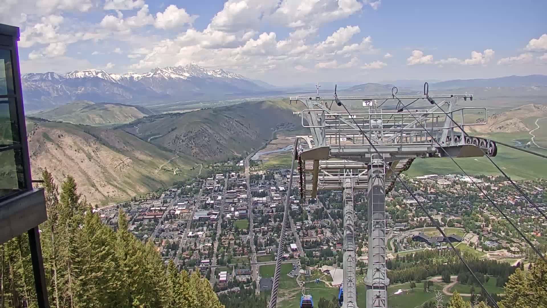 Jackson City Skyline from Snow King  Mountain Live Cam - Jackson, Teton, Wyoming, USA