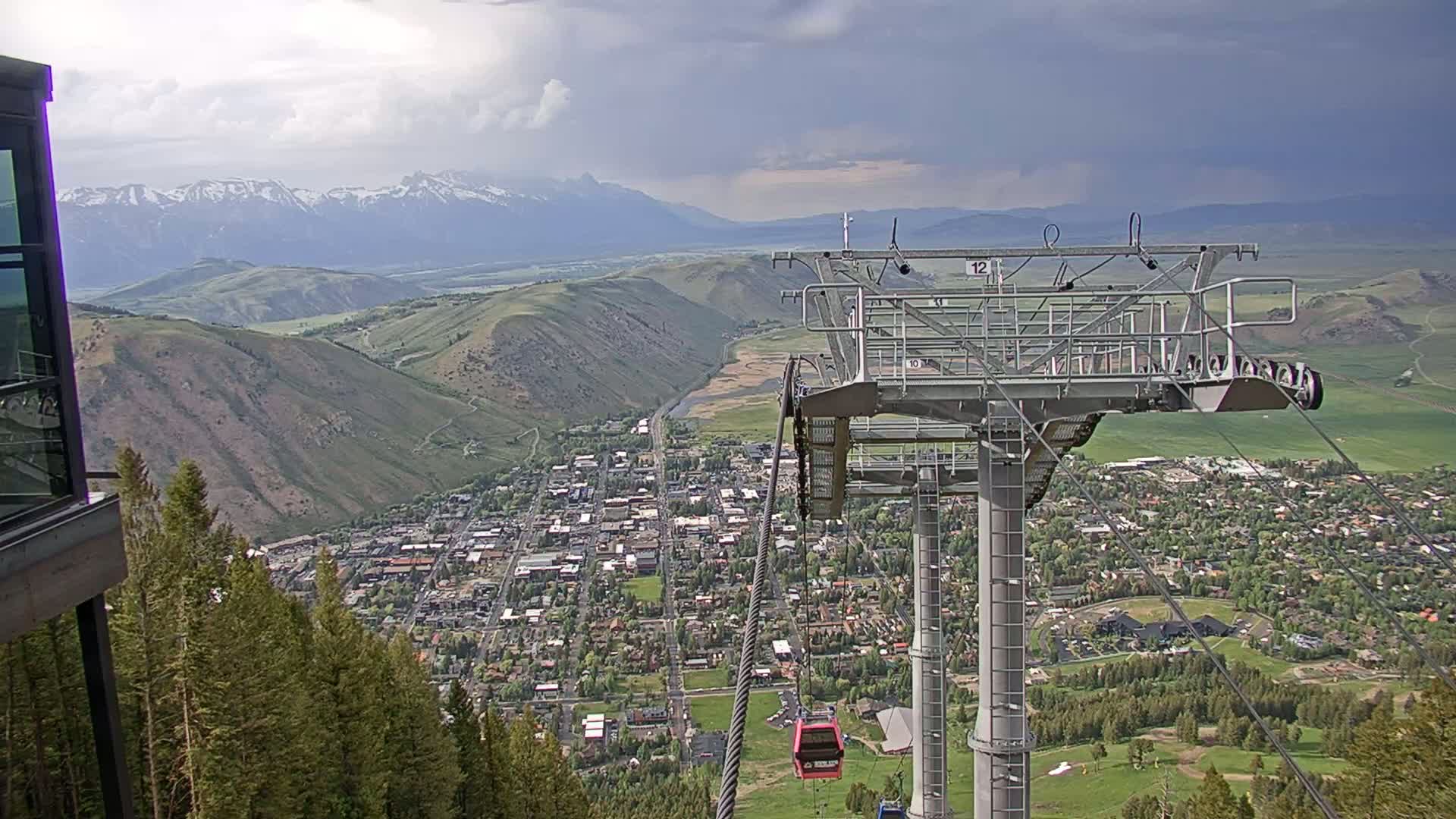 Jackson City Skyline from Snow King  Mountain Live Cam - Jackson, Teton, Wyoming, USA