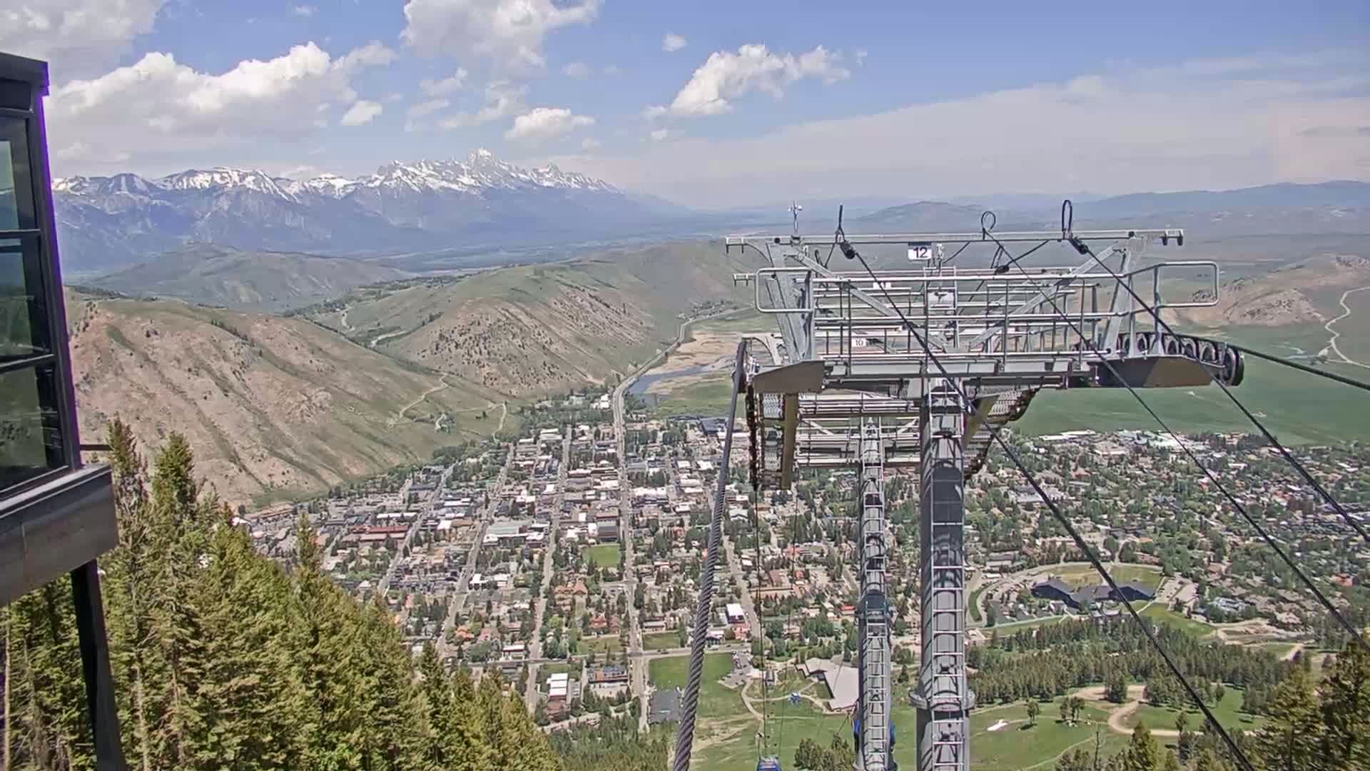 Jackson City Skyline from Snow King  Mountain Live Cam - Jackson, Teton, Wyoming, USA