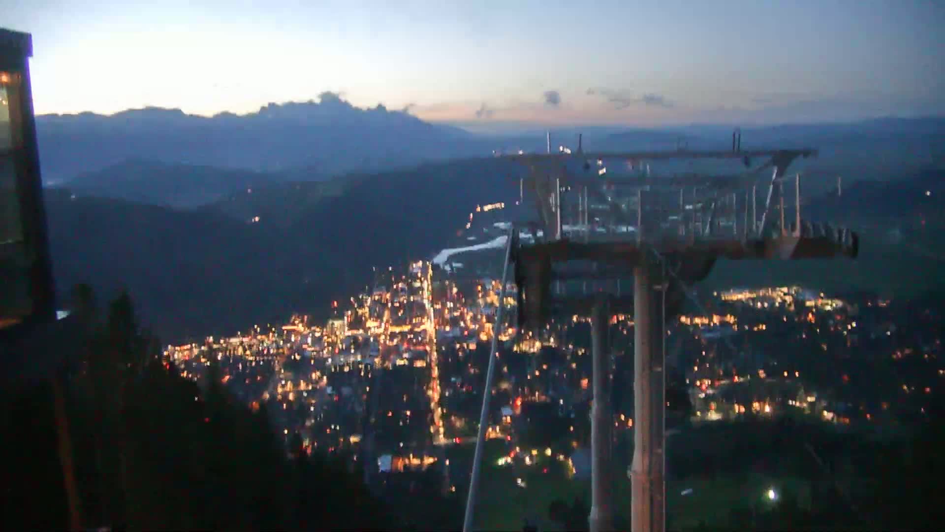 Jackson City Skyline from Snow King  Mountain Live Cam - Jackson, Teton, Wyoming, USA