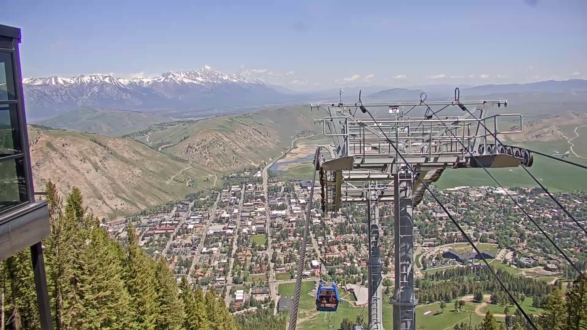 Jackson City Skyline from Snow King  Mountain Live Cam - Jackson, Teton, Wyoming, USA