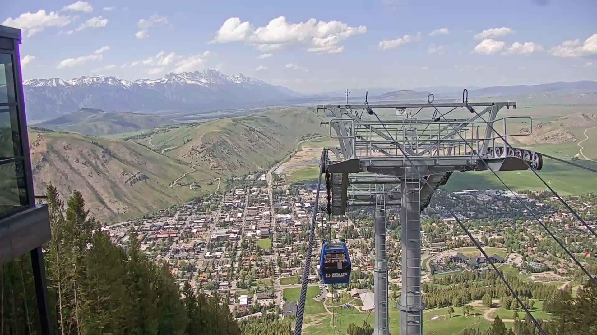 Jackson City Skyline from Snow King  Mountain Live Cam - Jackson, Teton, Wyoming, USA