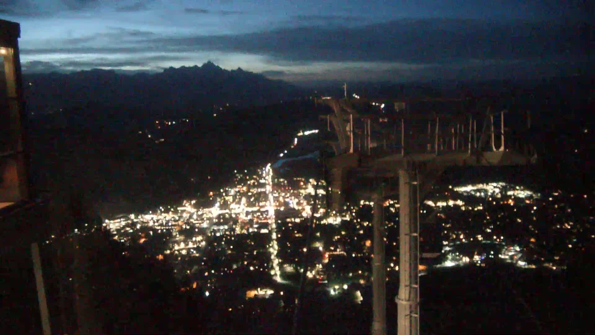 Jackson City Skyline from Snow King  Mountain Live Cam - Jackson, Teton, Wyoming, USA