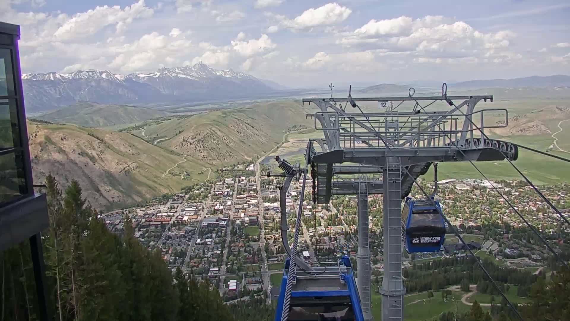 Jackson City Skyline from Snow King  Mountain Live Cam - Jackson, Teton, Wyoming, USA