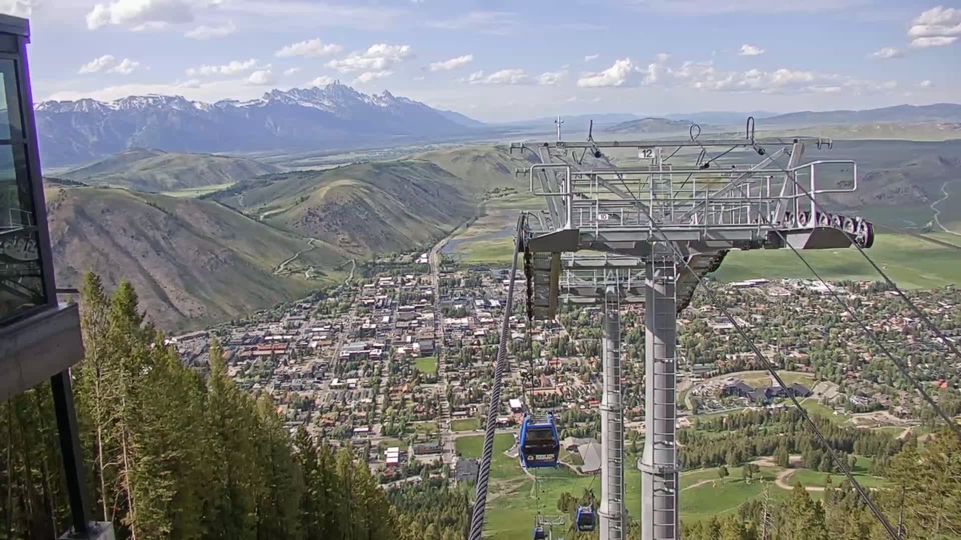 Jackson City Skyline from Snow King  Mountain Live Cam - Jackson, Teton, Wyoming, USA