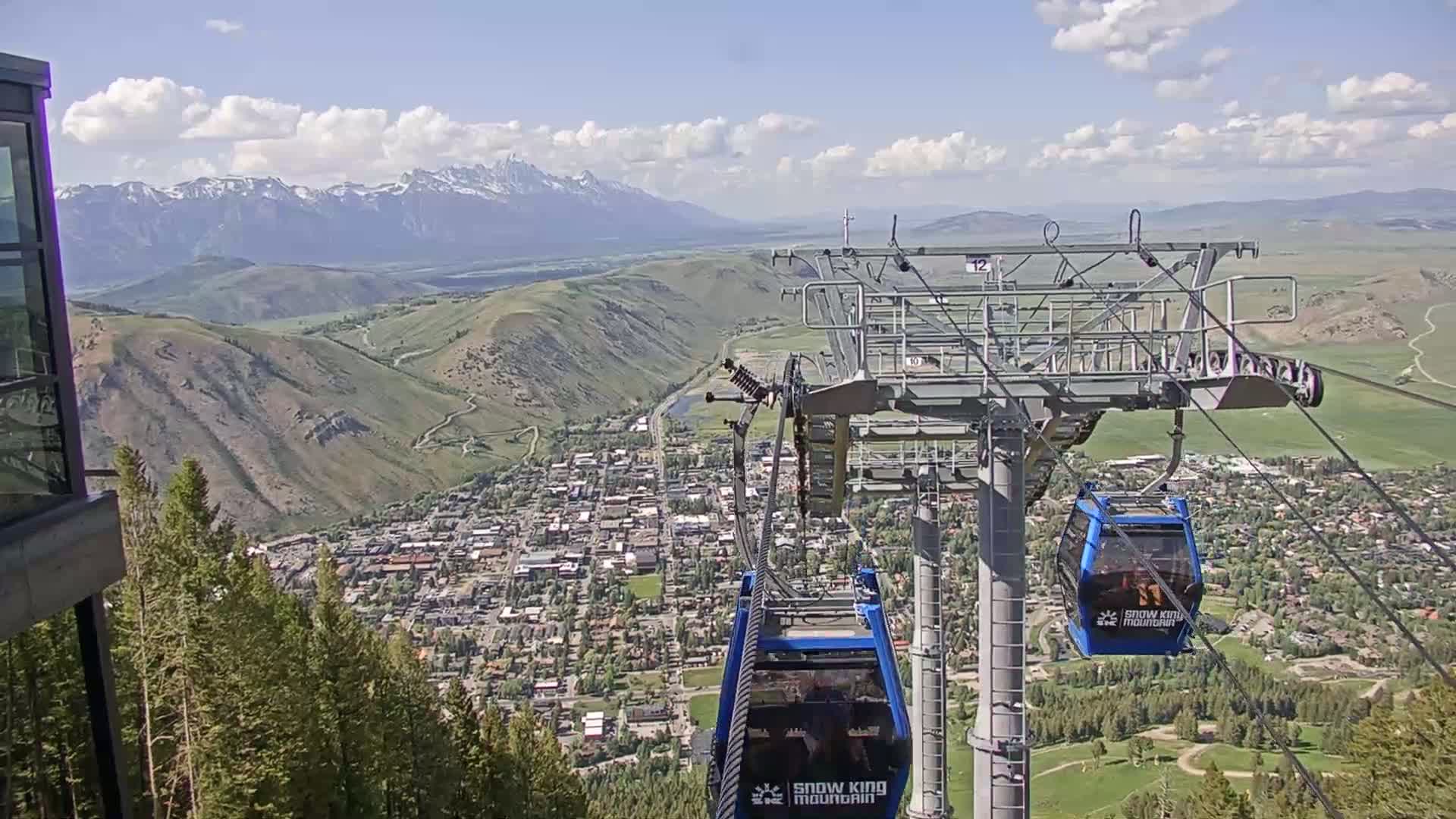 Jackson City Skyline from Snow King  Mountain Live Cam - Jackson, Teton, Wyoming, USA