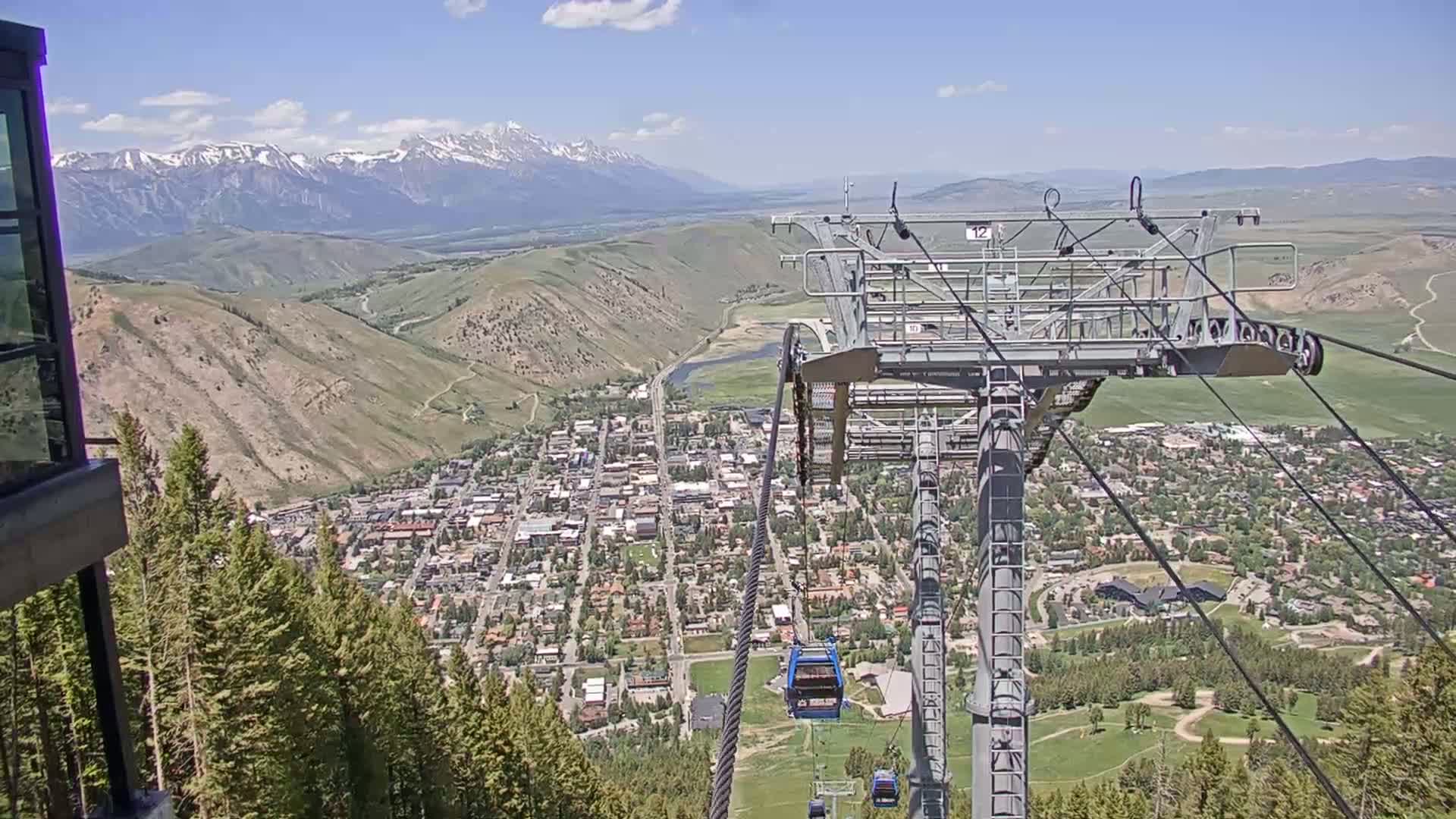 Jackson City Skyline from Snow King  Mountain Live Cam - Jackson, Teton, Wyoming, USA