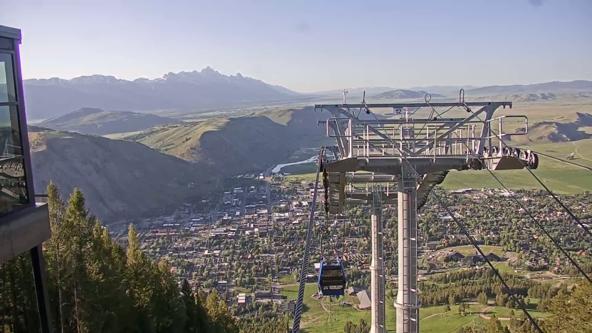 Jackson City Skyline from Snow King  Mountain Live Cam - Jackson, Teton, Wyoming, USA