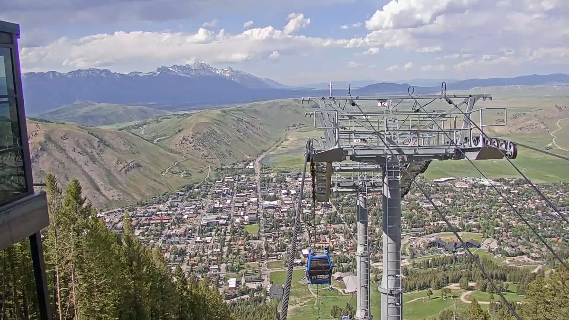Jackson City Skyline from Snow King  Mountain Live Cam - Jackson, Teton, Wyoming, USA